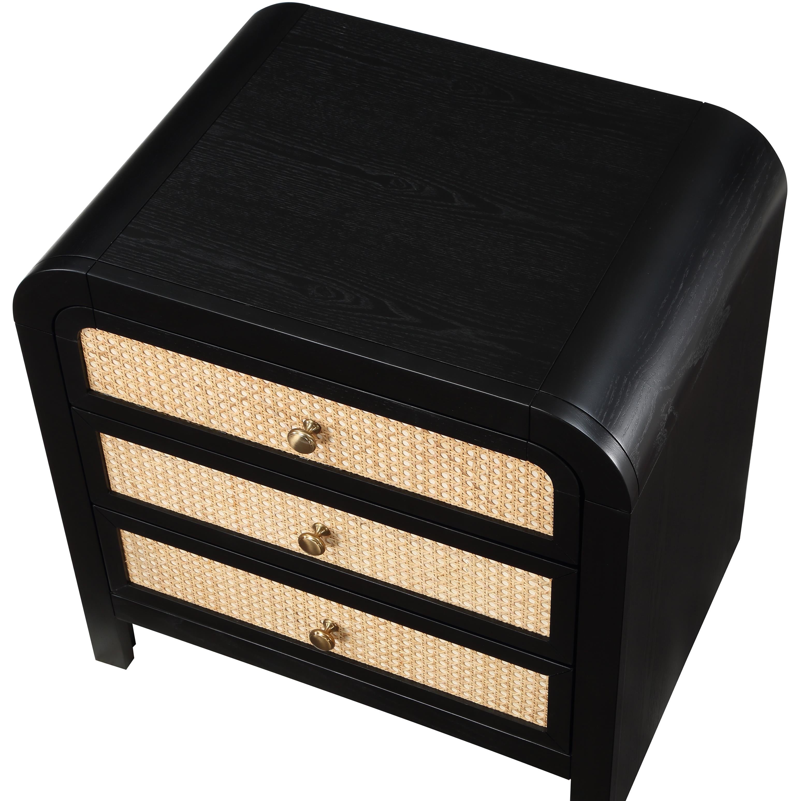 Meridian Siena Black Night Stand