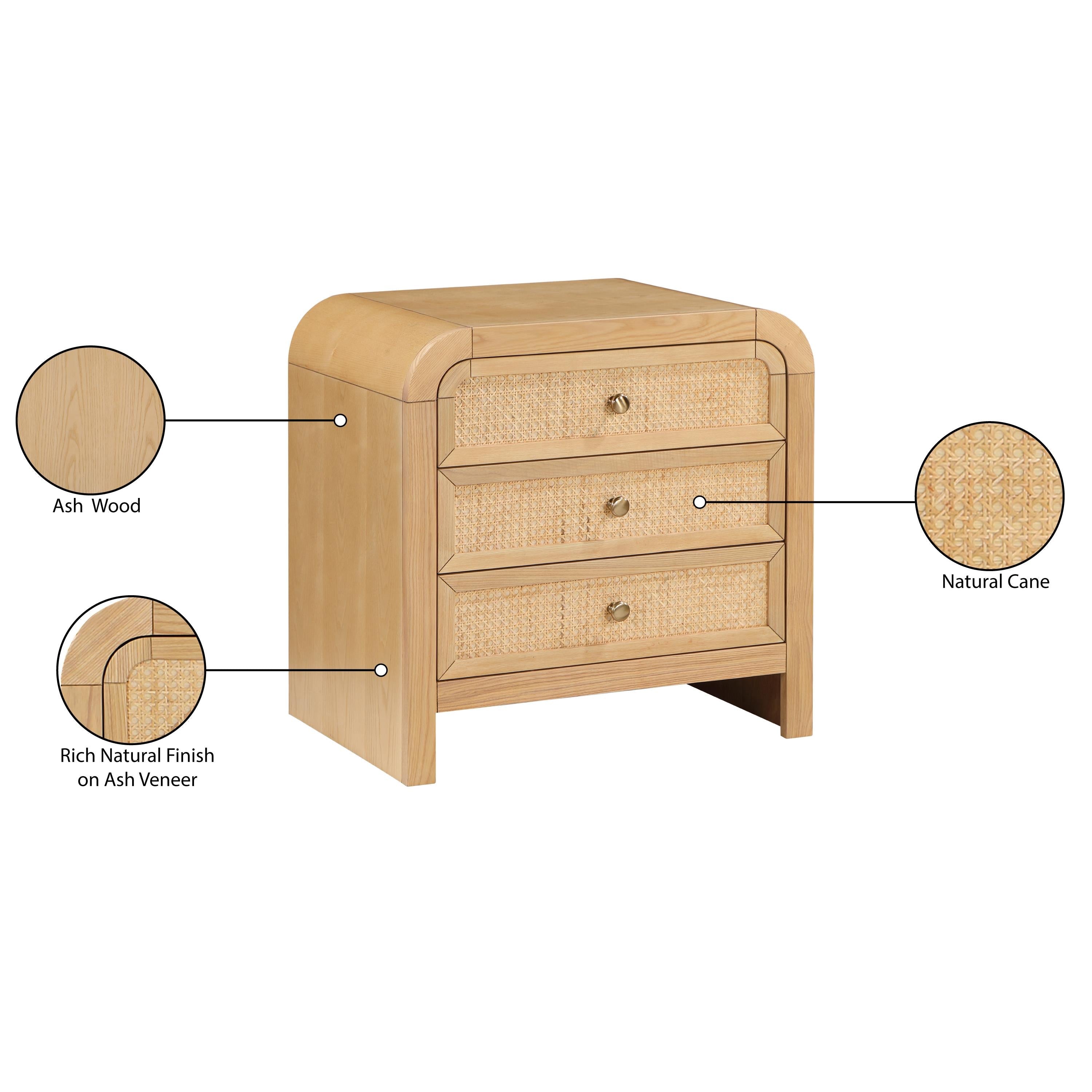 Meridian Siena Natural Night Stand