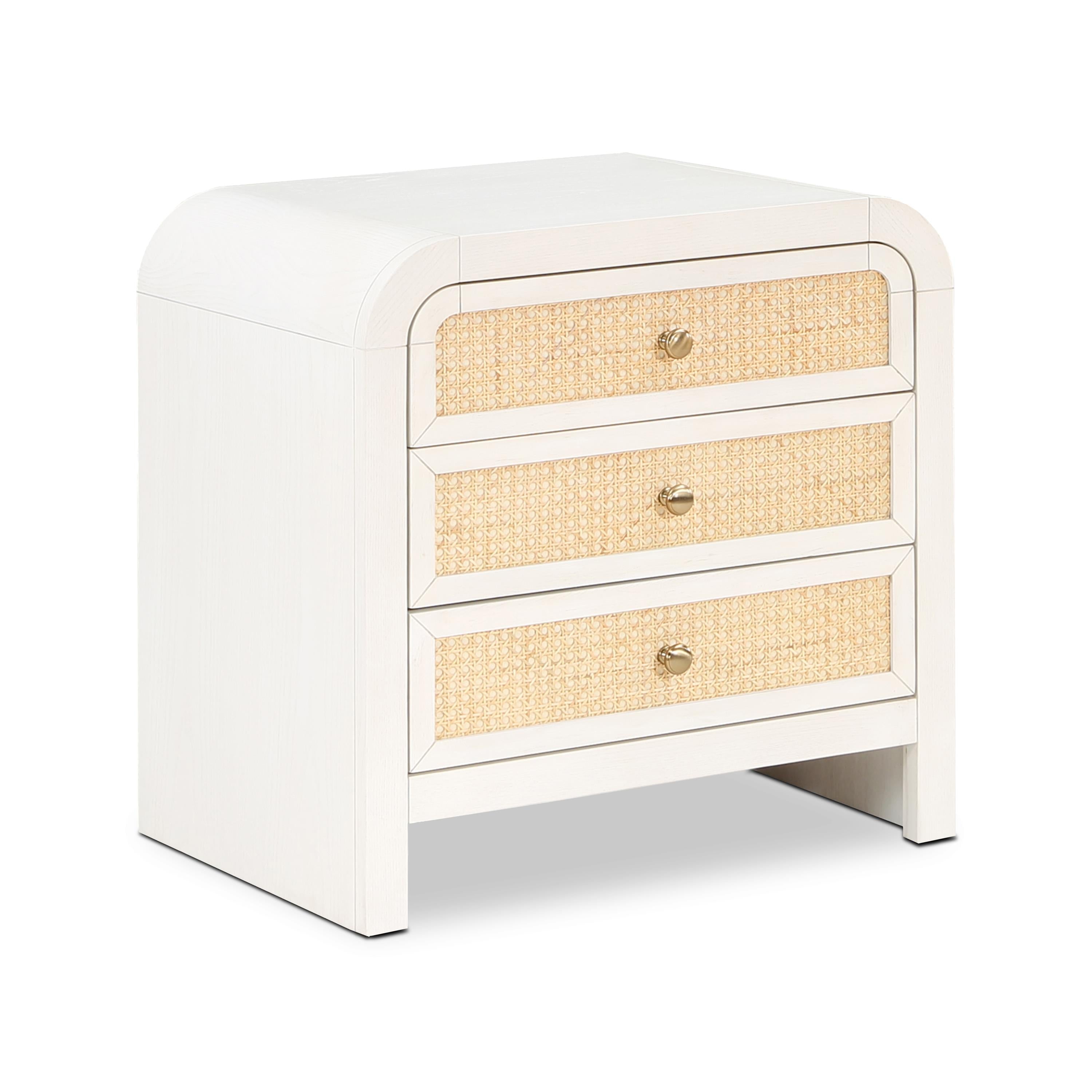 Meridian Siena White Night Stand