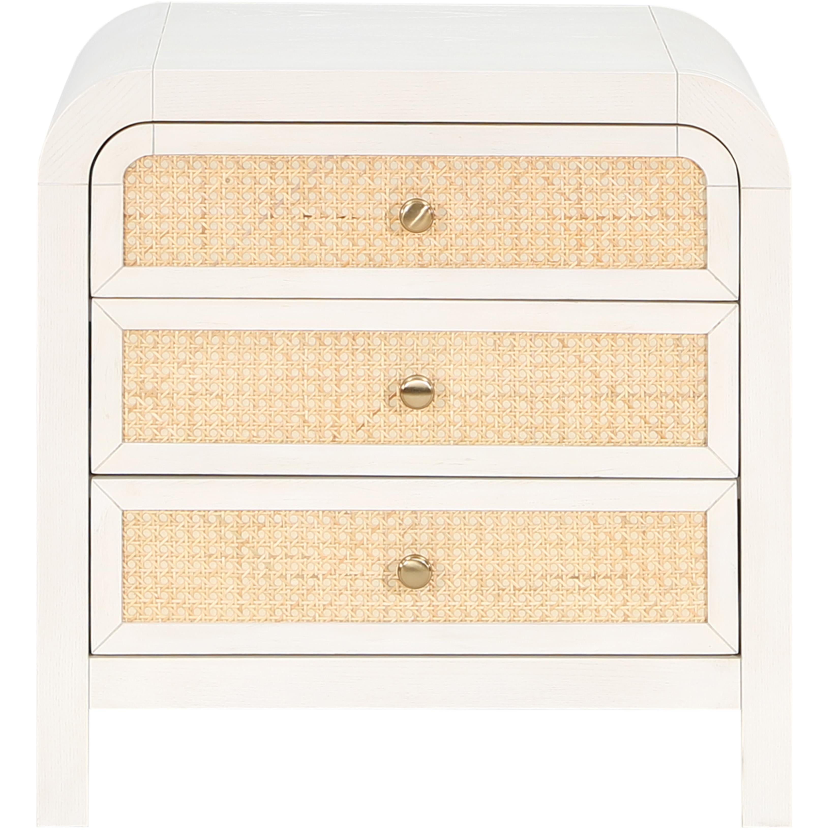 Meridian Siena White Night Stand