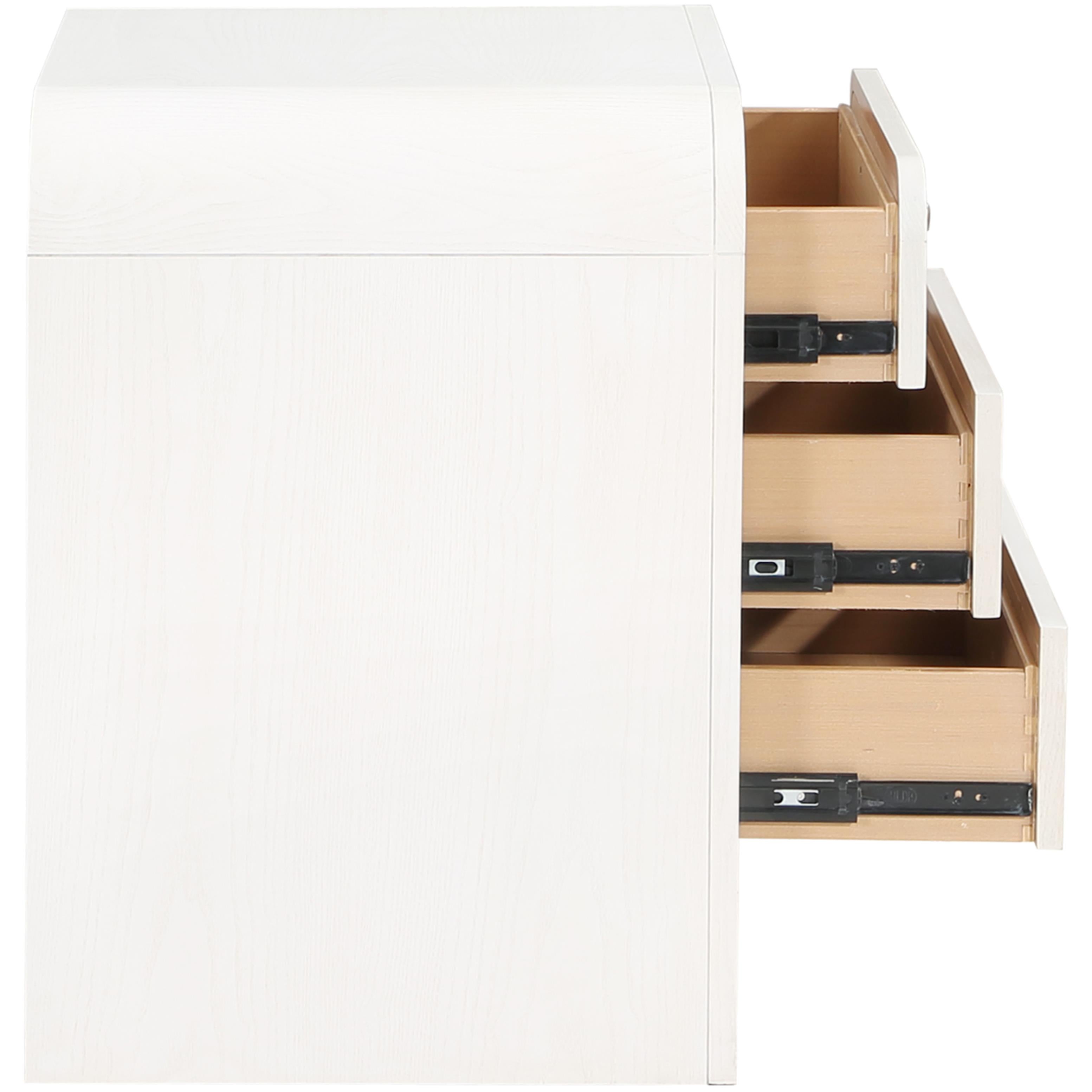 Meridian Siena White Night Stand