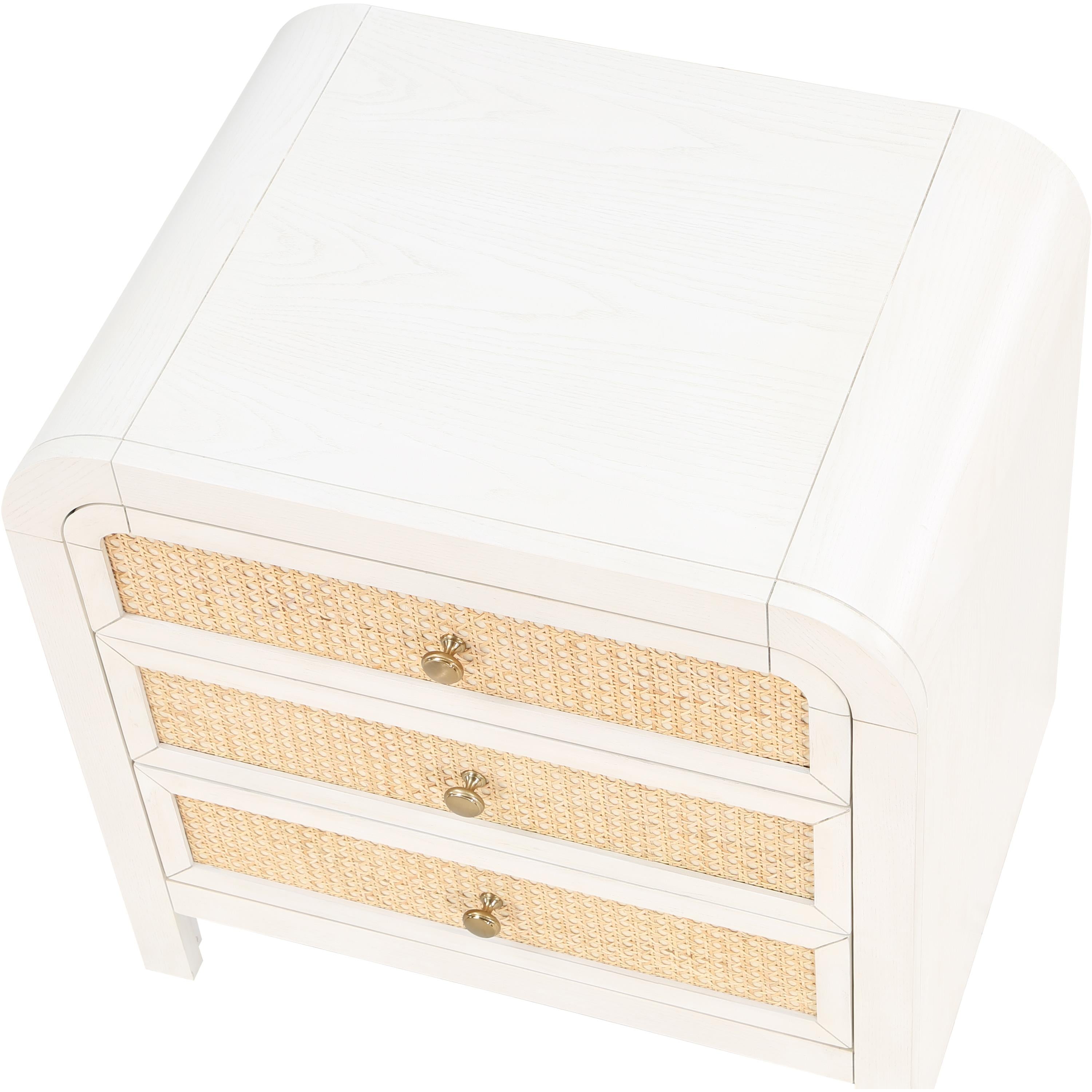 Meridian Siena White Night Stand