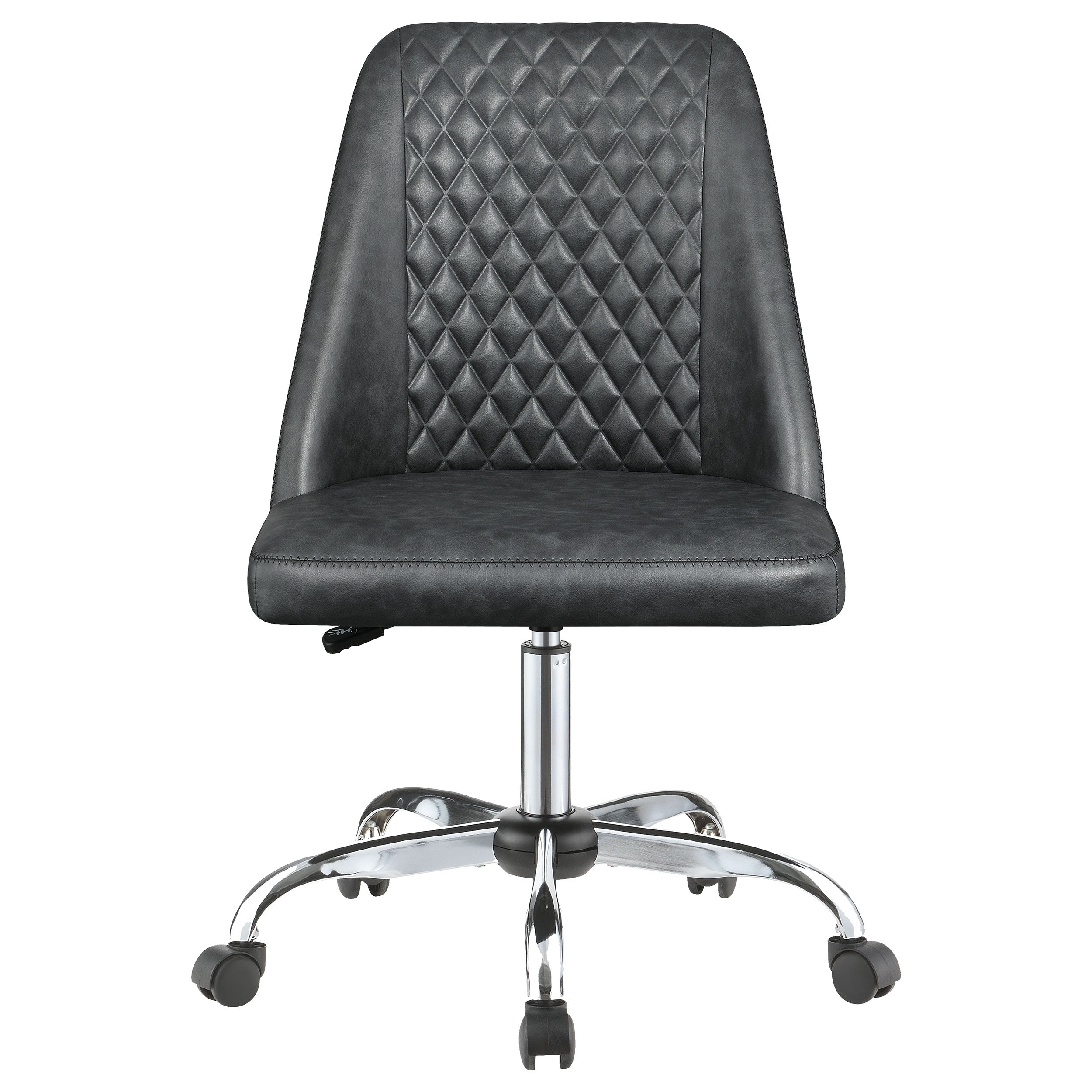 Althea Upholstered Tufted Back Office Chair Grey and Chrome