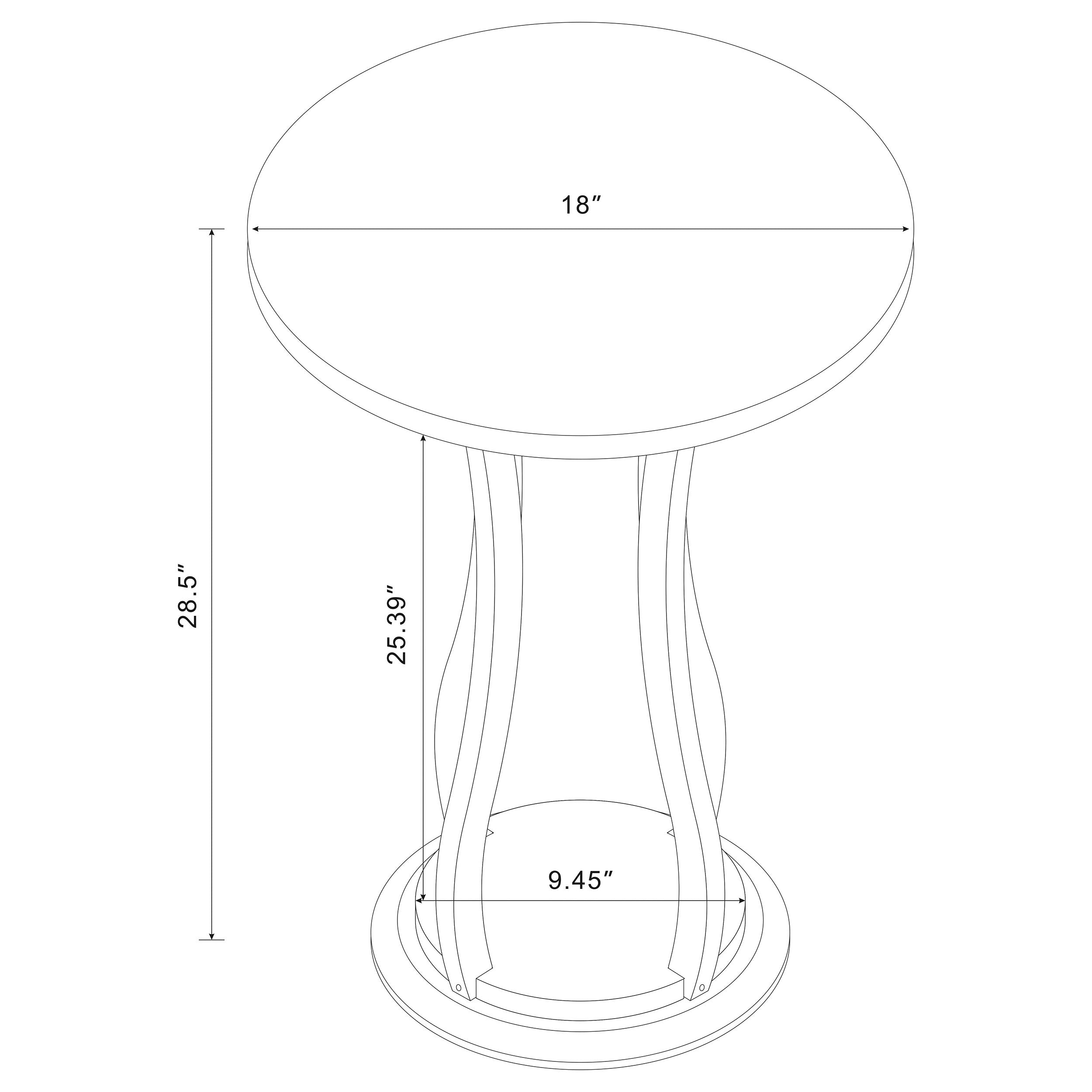 Elton Round Top Accent Table Cherry