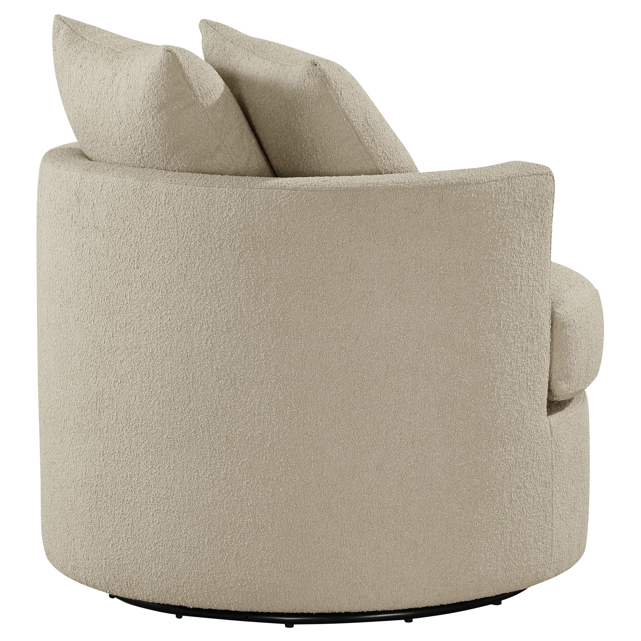 Debbie Upholstered Swivel Accent Chair Camel