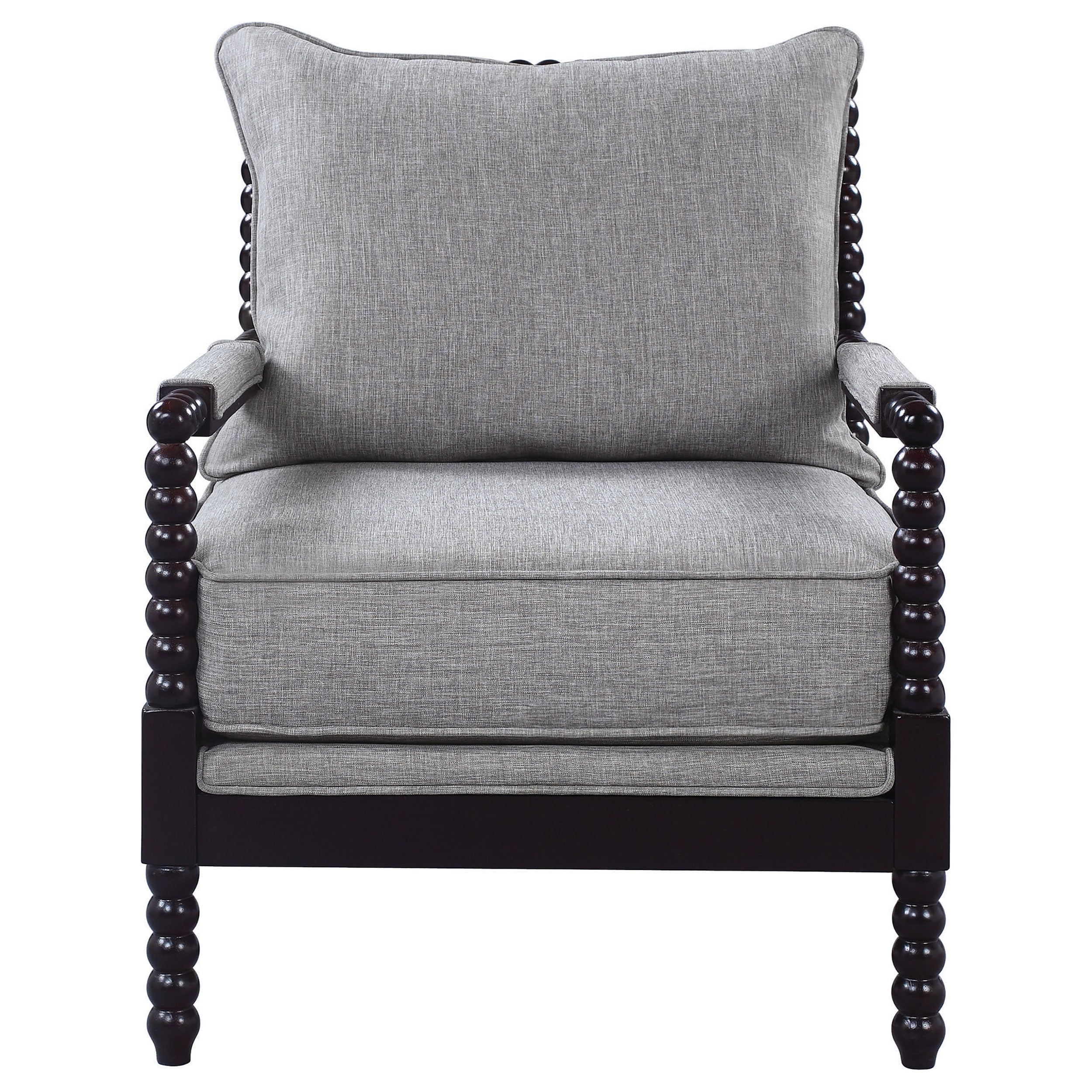 Blanchett Upholstered Accent Chair with Spindle Accent White and Navy