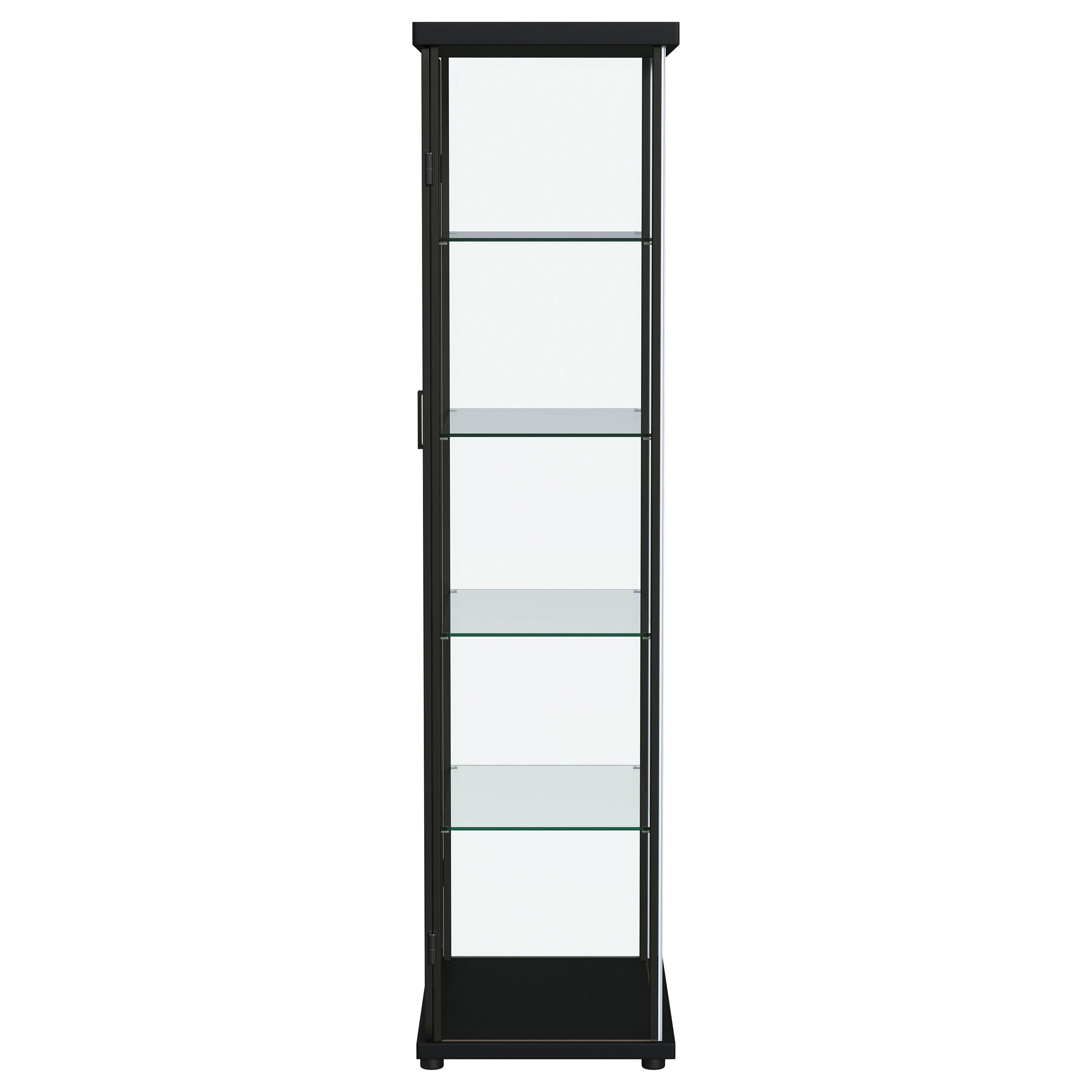 Aero 5-shelf Display Curio Cabinet with LED Lighting Black