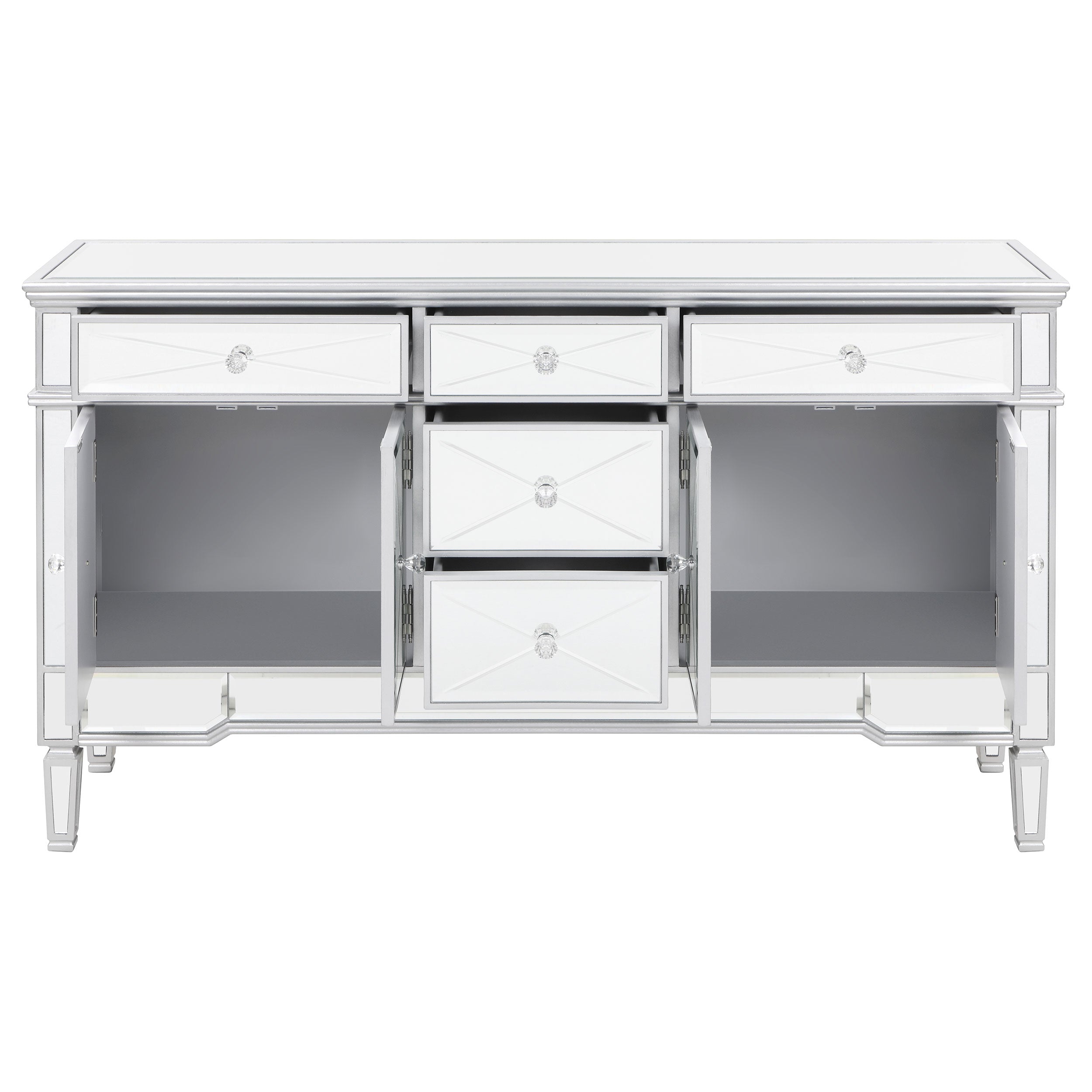 Duchess 5-drawer Accent Cabinet Silver