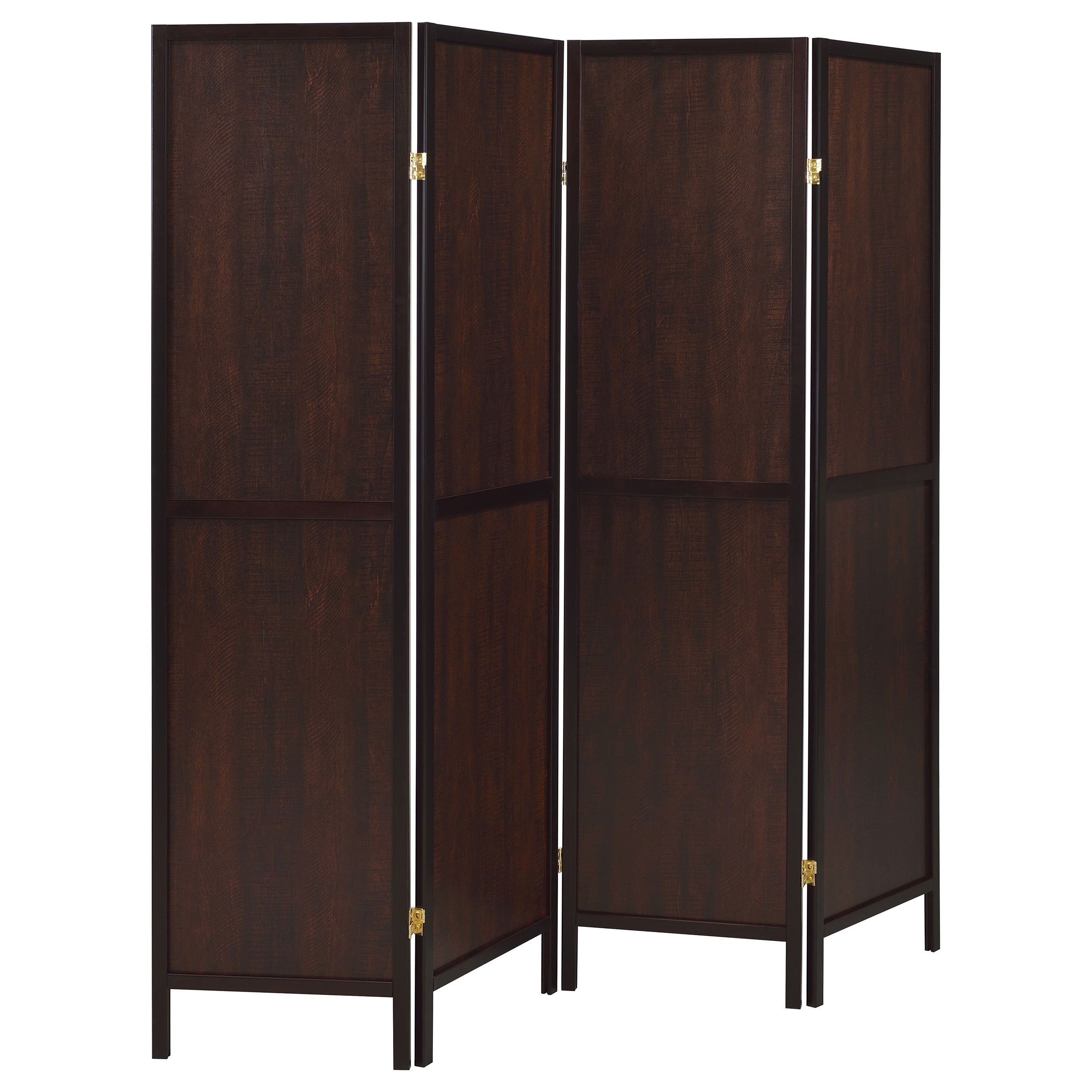 Deepika 4-panel Folding Screen Tobacco and Cappuccino