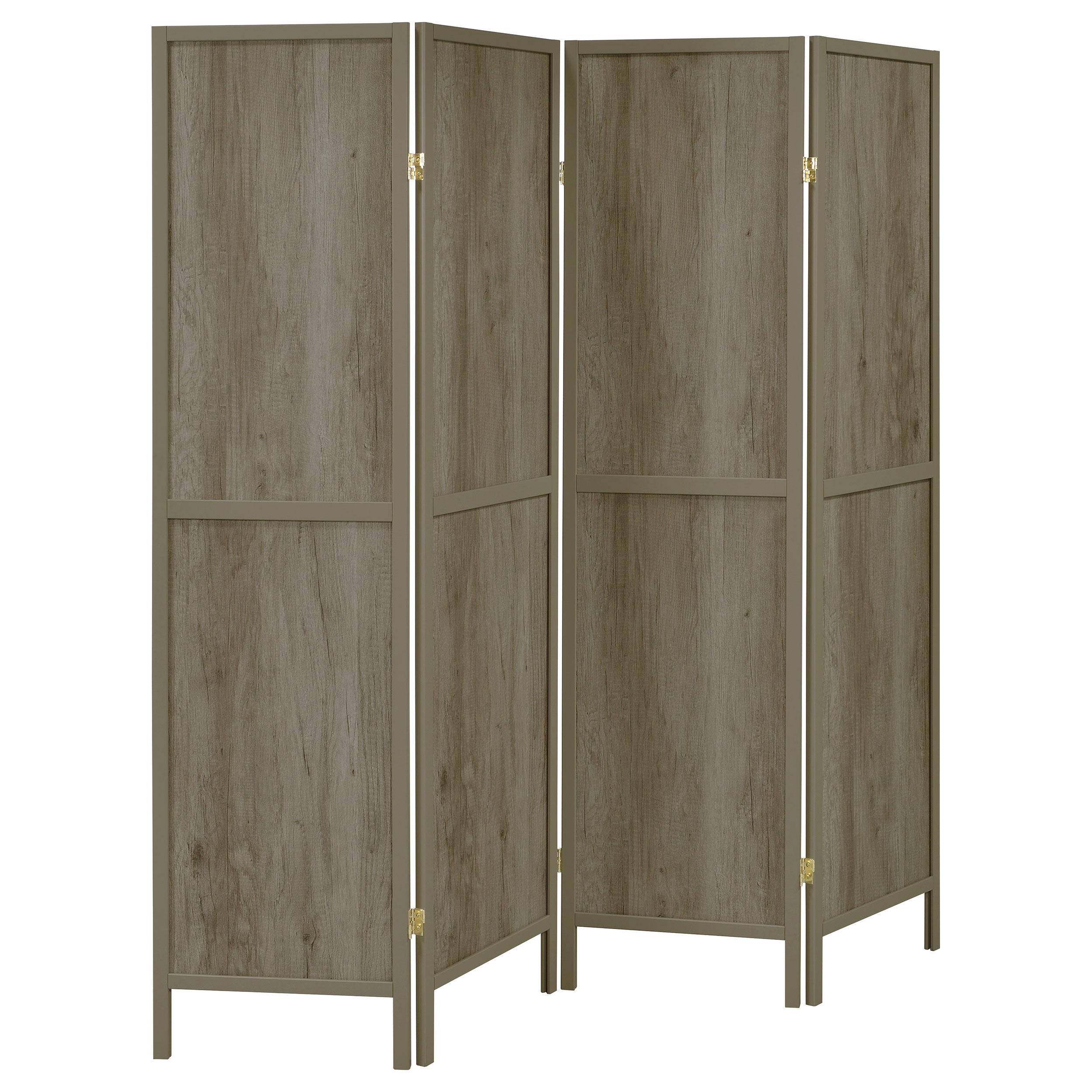 Deepika 4-panel Folding Screen Grey Driftwood