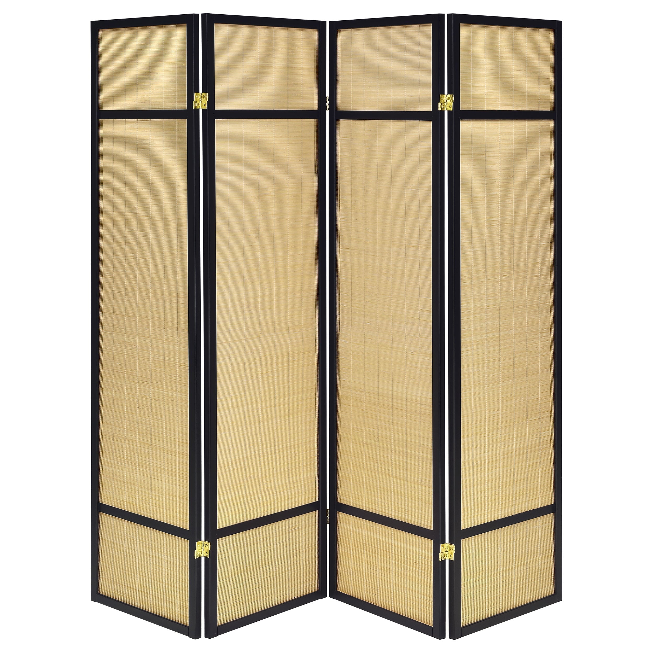 Pearce 4-panel Bamboo Room Divider Folding Screen Natural