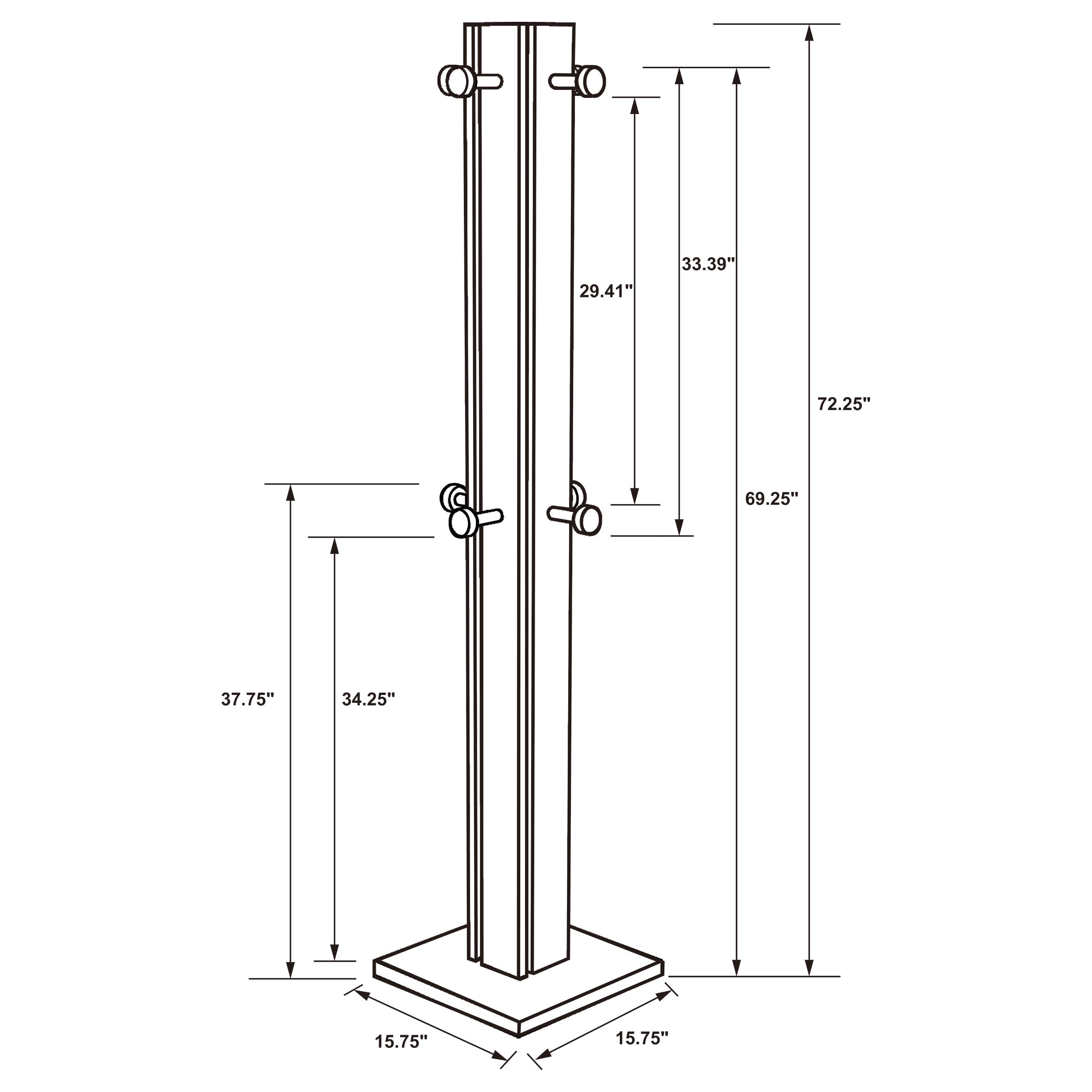 Rikkie Walnut Coat Rack Walnut and Mirror