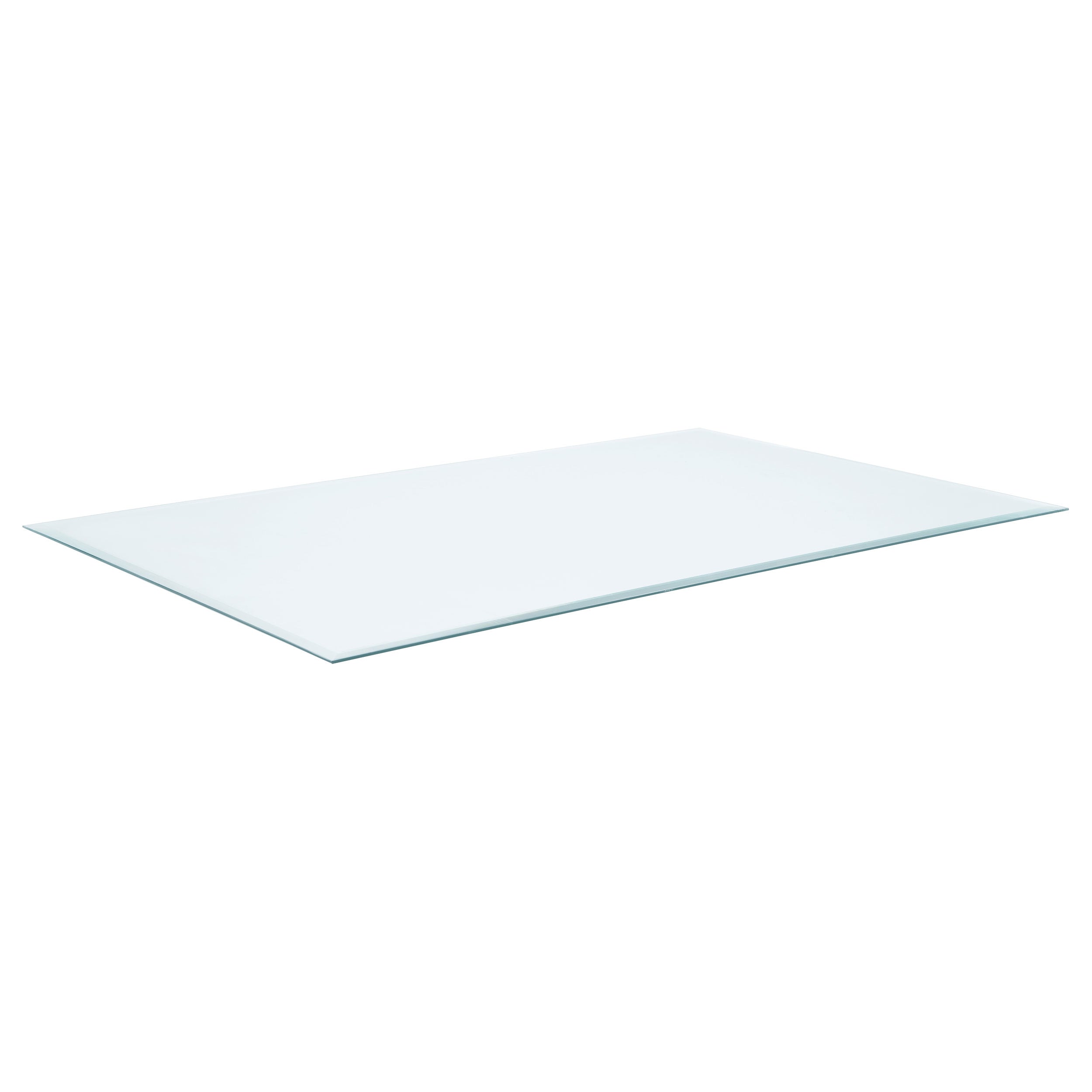 72x42-inch 8mm Rectangular Clear Tempered Glass Top