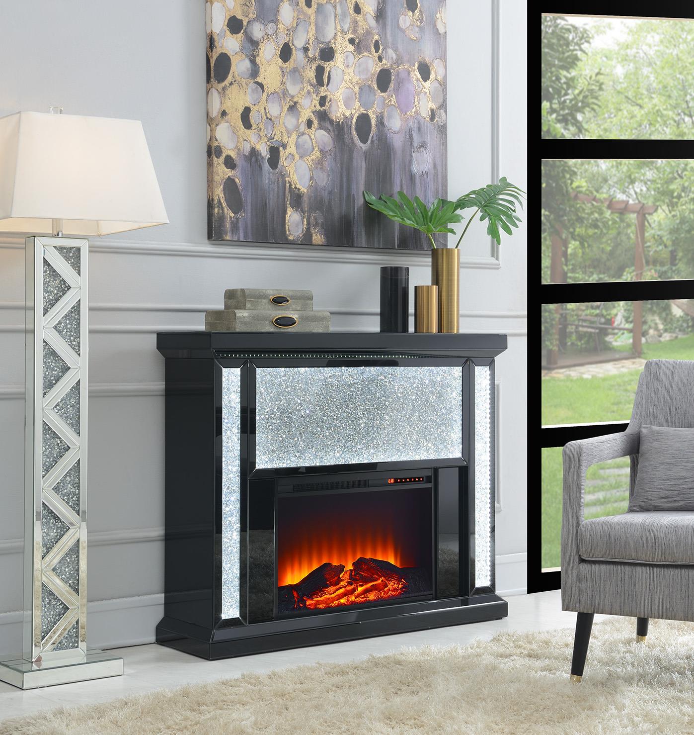 Black Glamour Led Fireplace