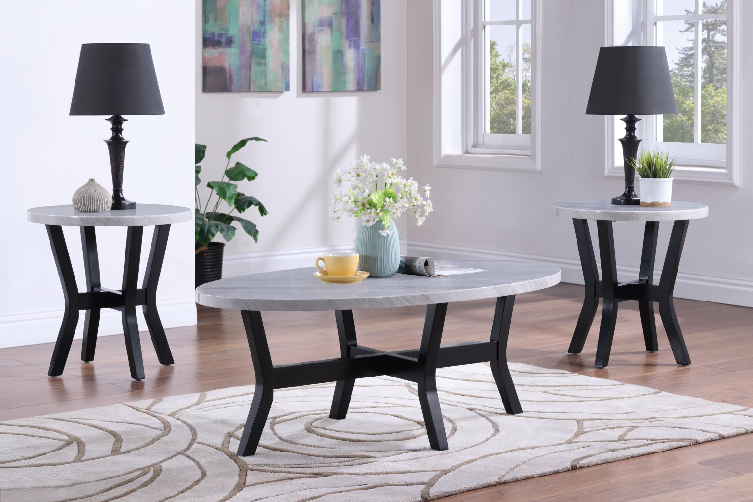 Gray 3 Pk Table Set (3/Cn)