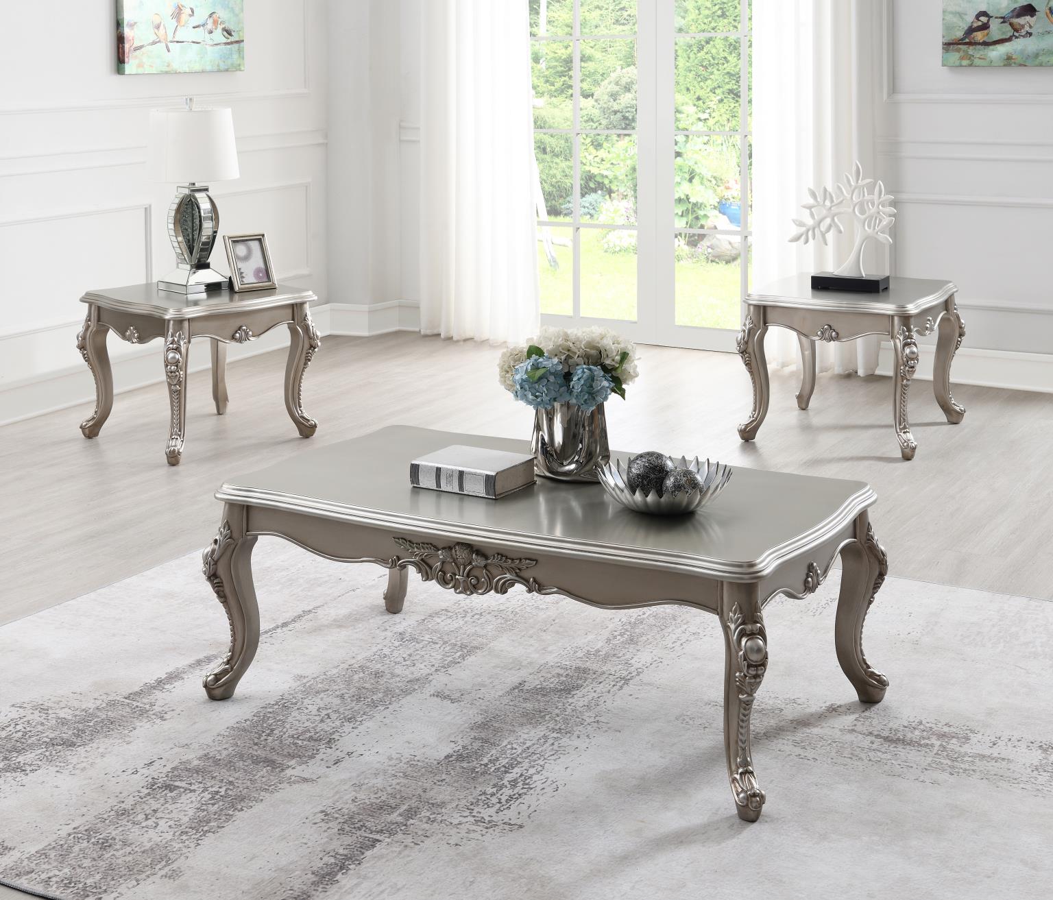 Traditional Champagnesilver Coffee Table