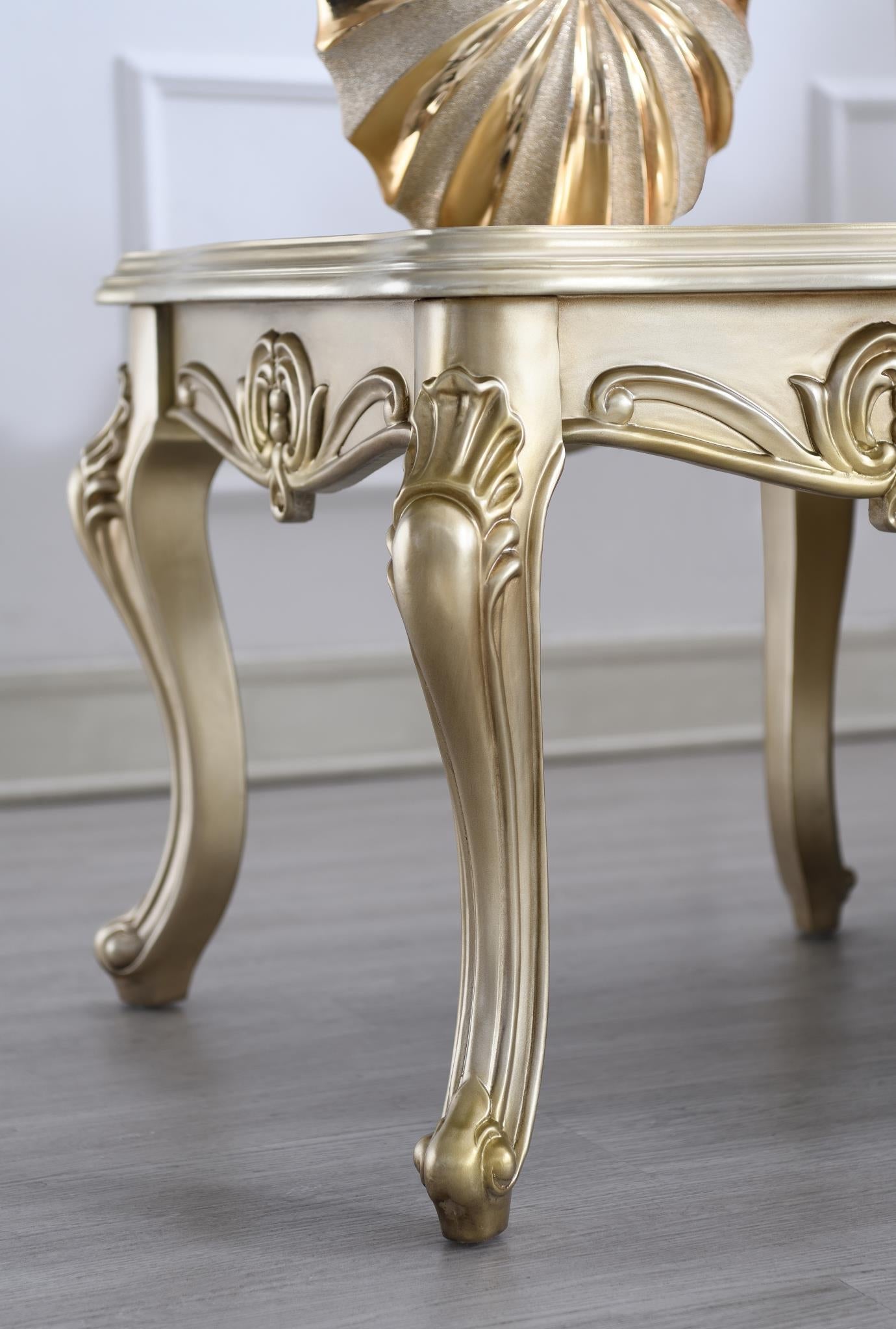 Traditional Champagne Gold Coffee Table