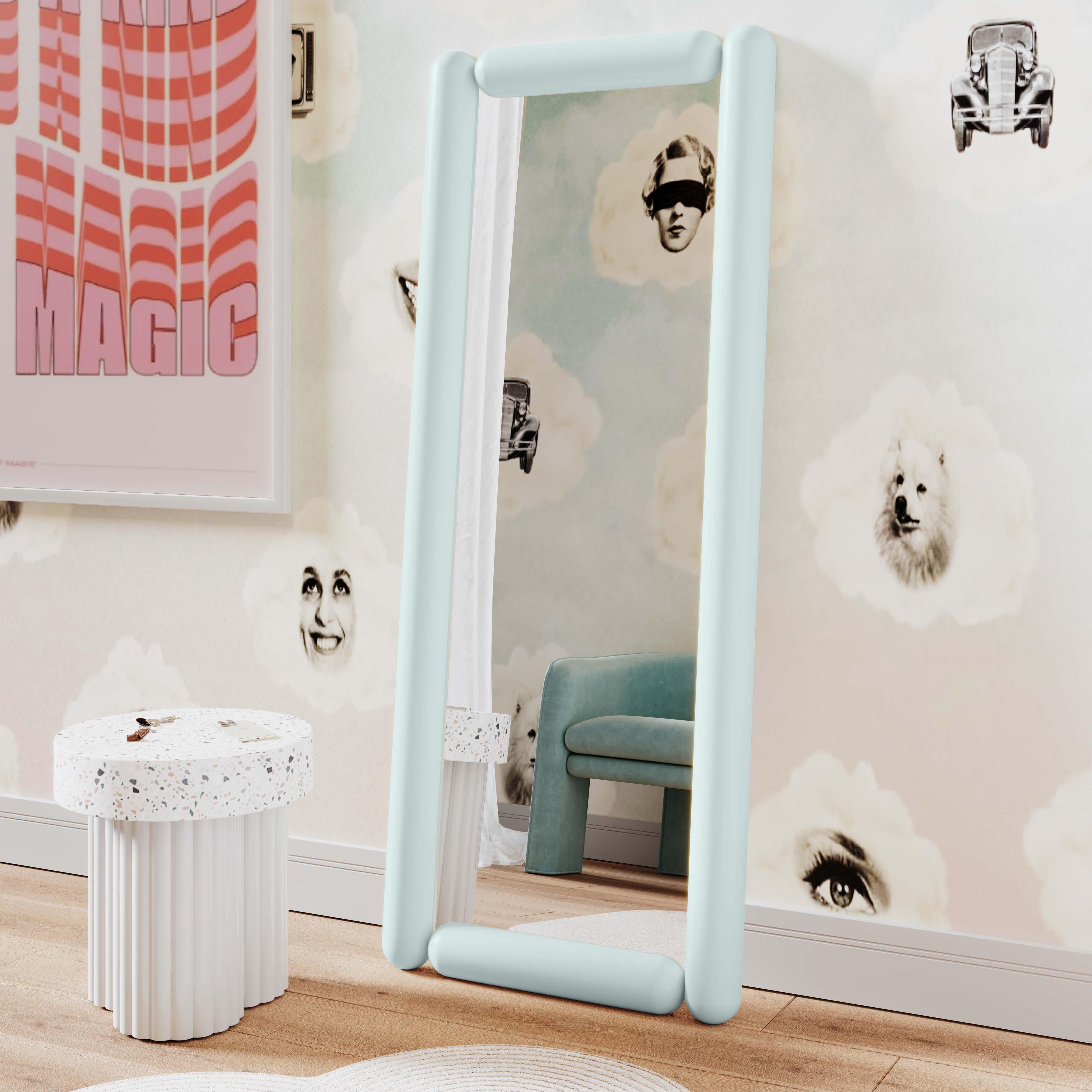 Cozzi Pastel Blue Large Floor Mirror