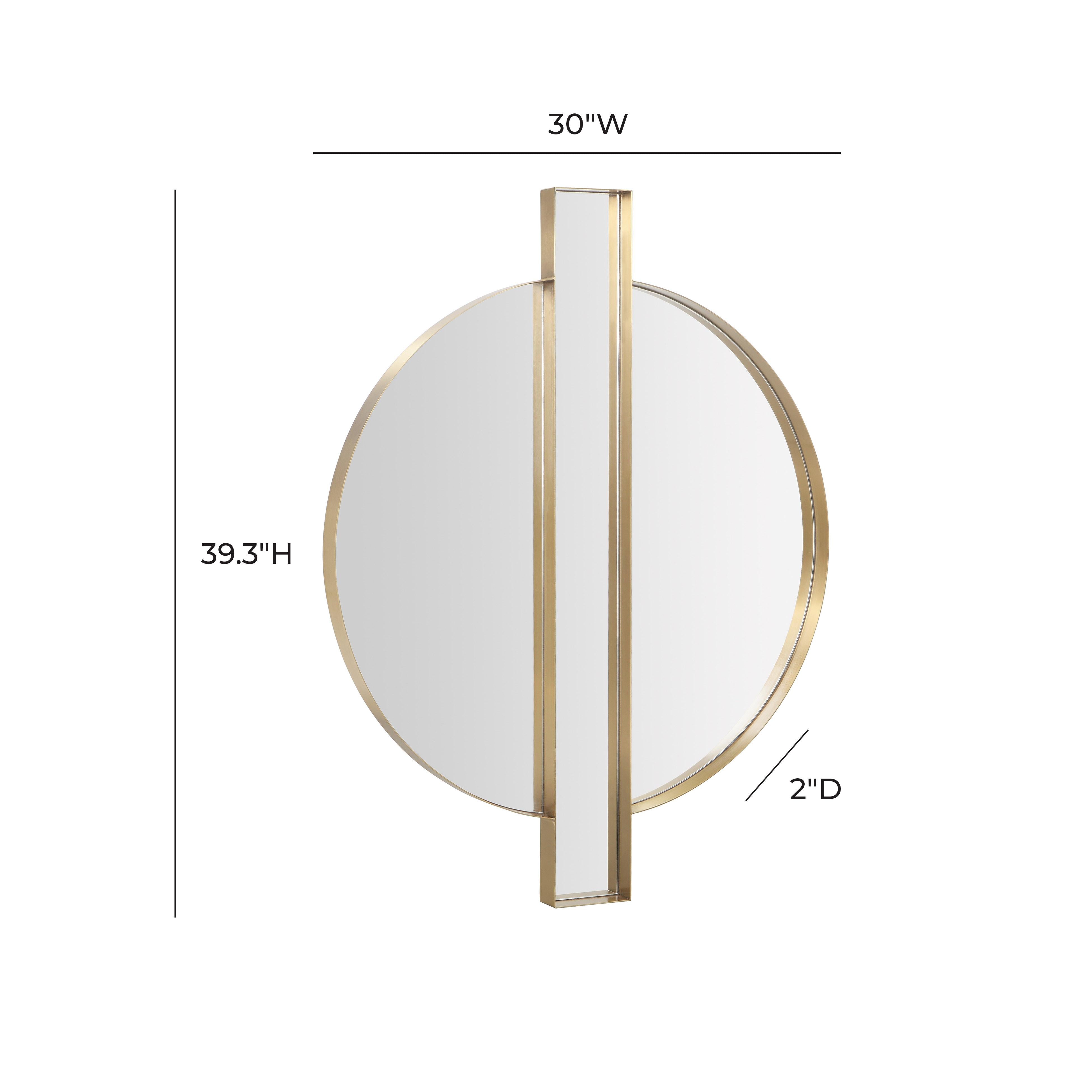 Carri Gold Round Wall Mirror