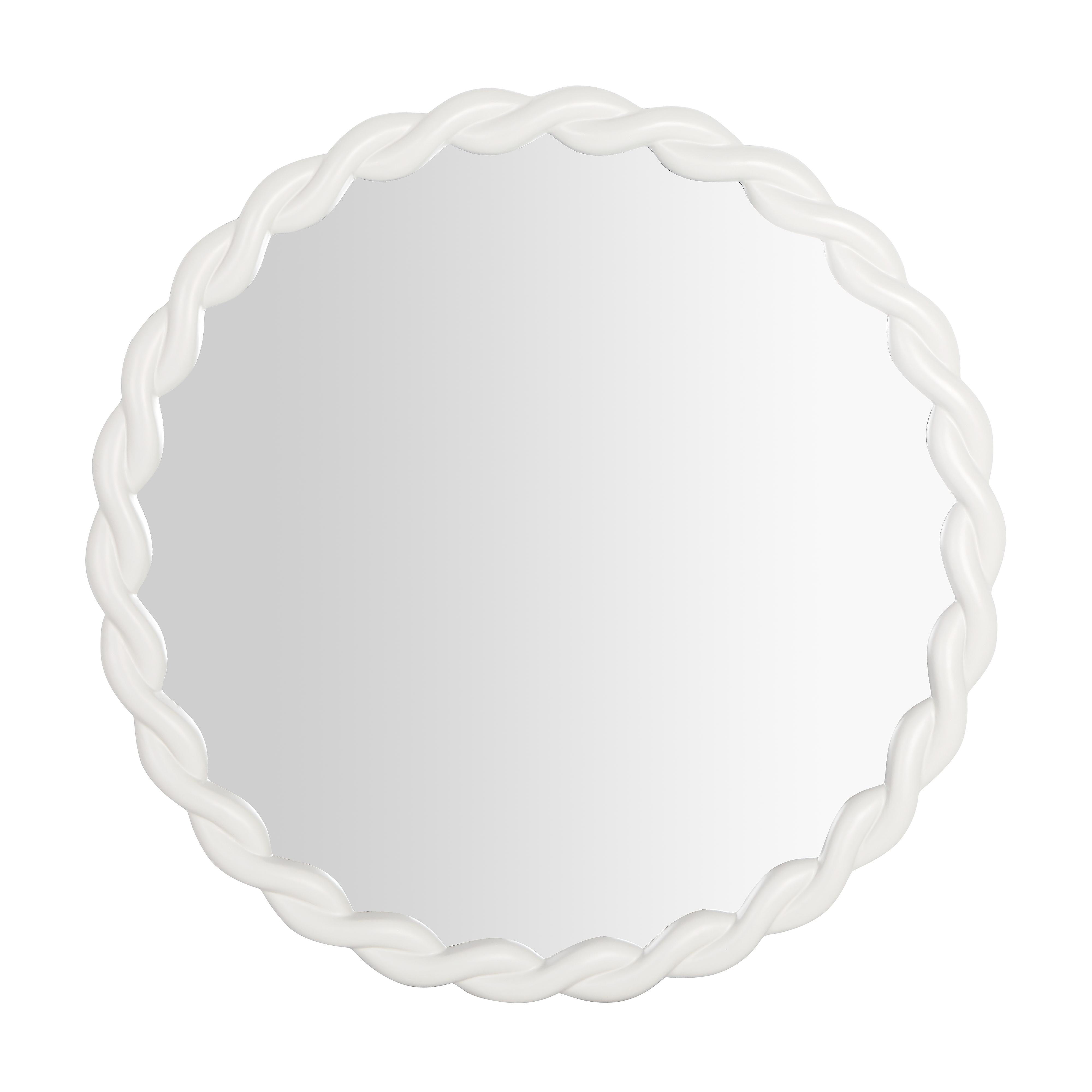 Agnes Cream Round Mirror