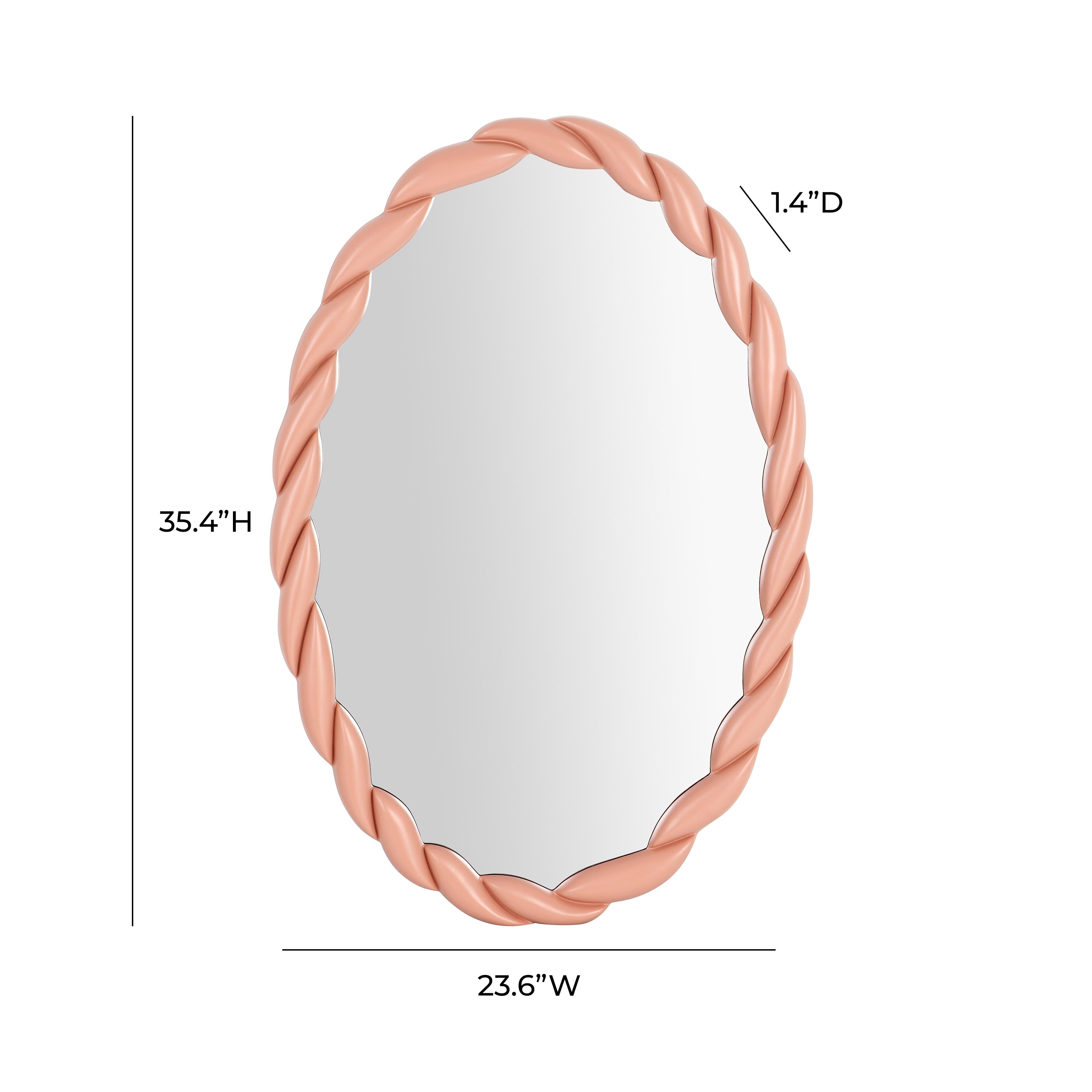 Agnes Mauve Oval Mirror