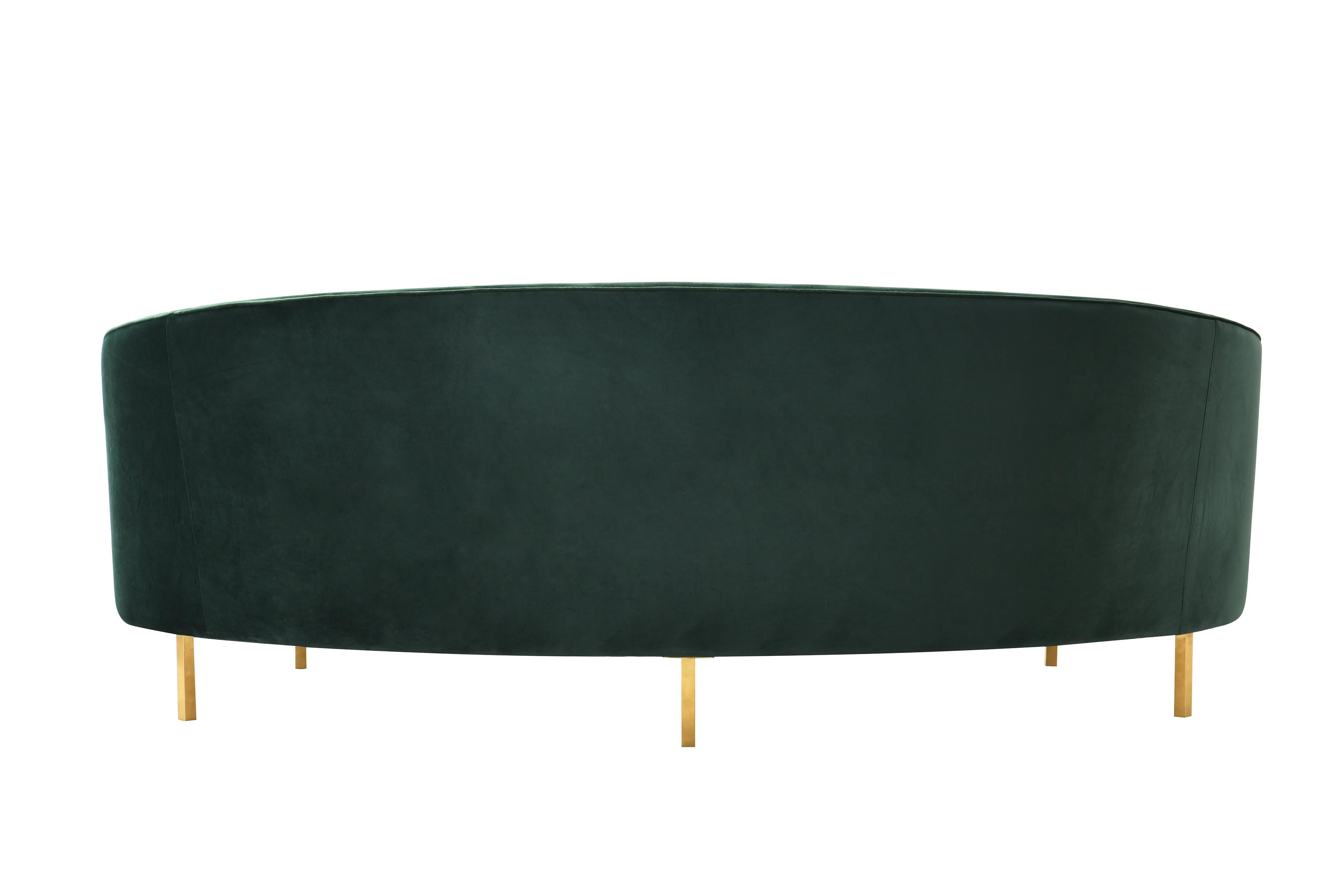 Baila Forest Green Velvet Sofa