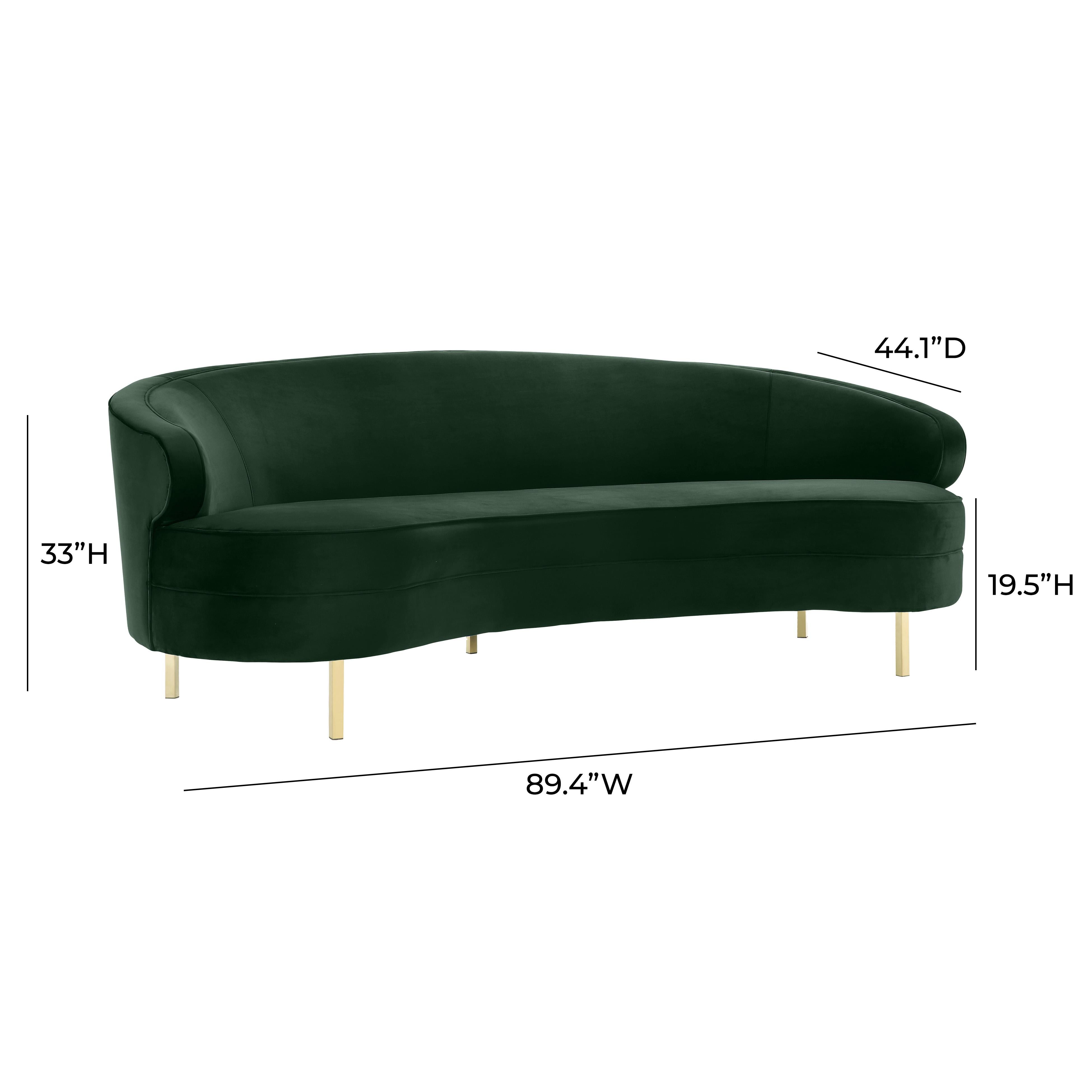 Baila Forest Green Velvet Sofa