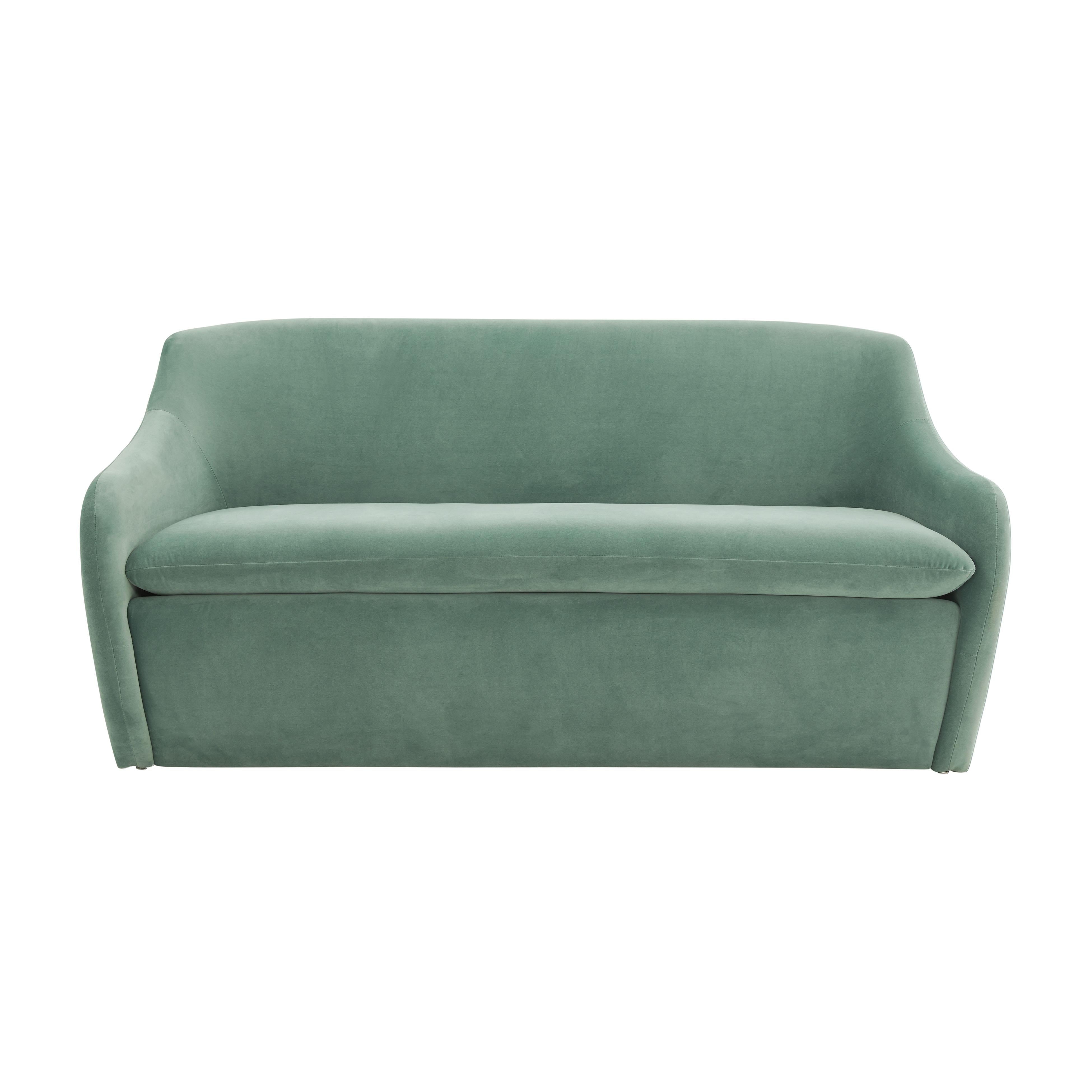 Cellia Frost Blue Velvet Loveseat