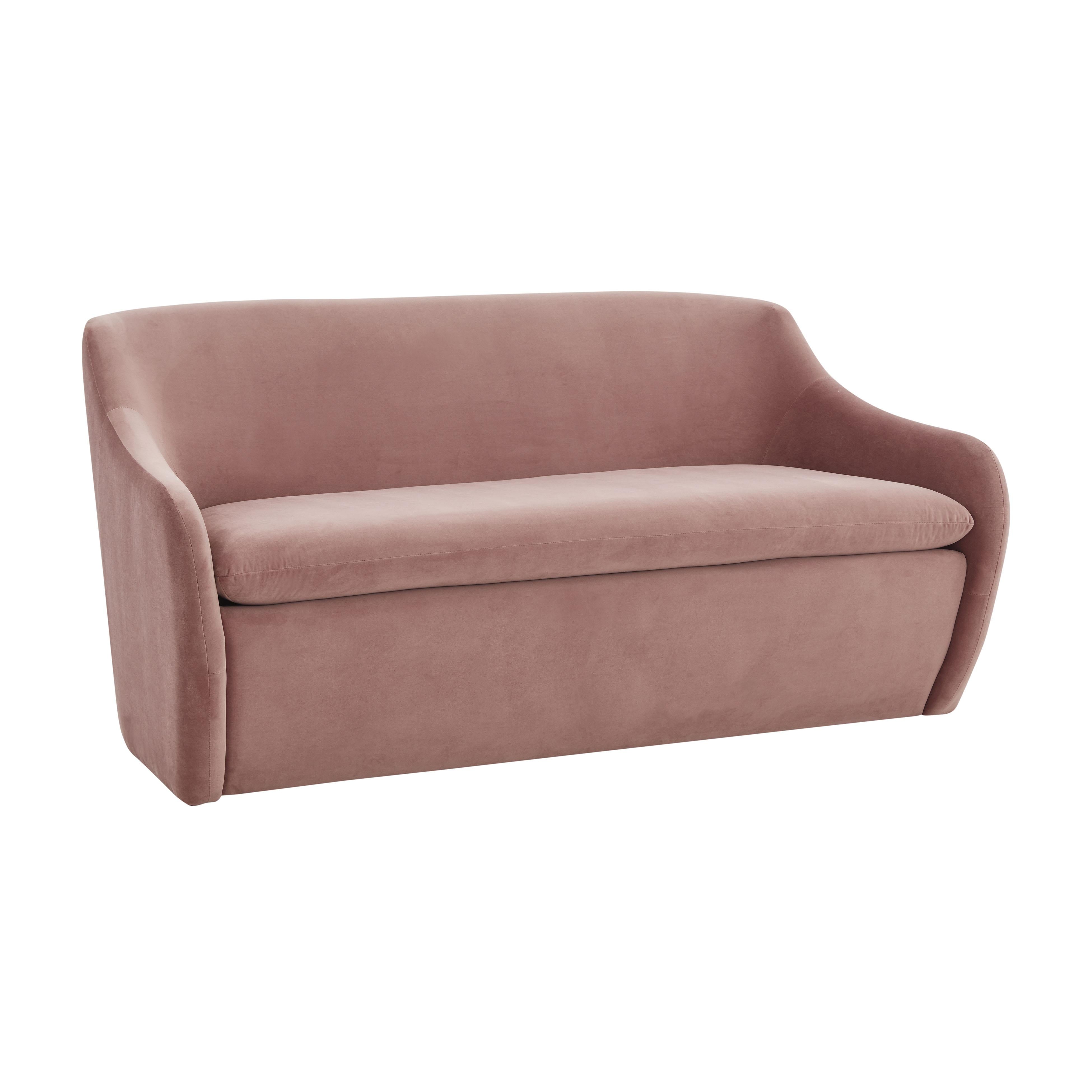 Cellia Mauve Velvet Loveseat