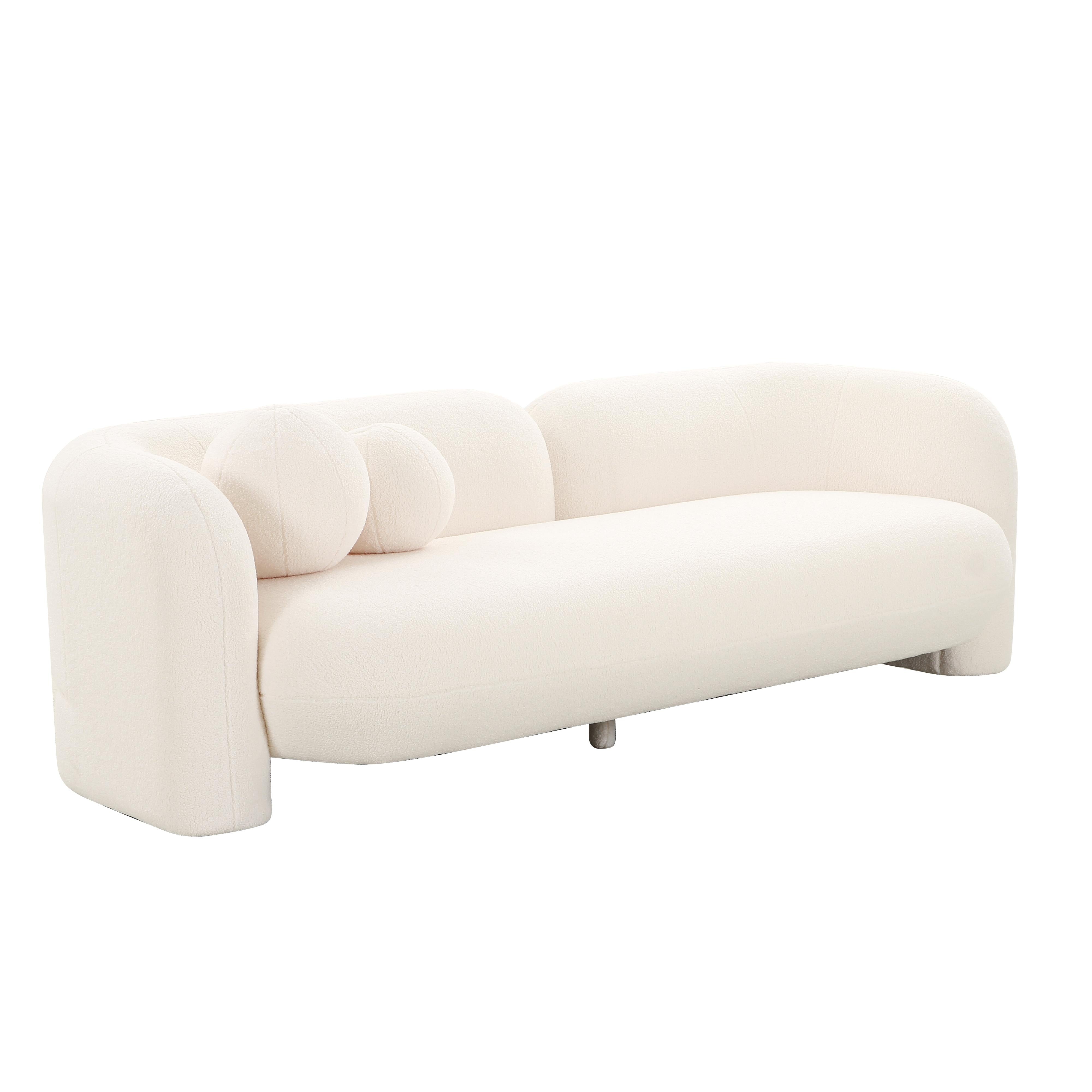 Amelie Cream Faux Fur Sofa - UK