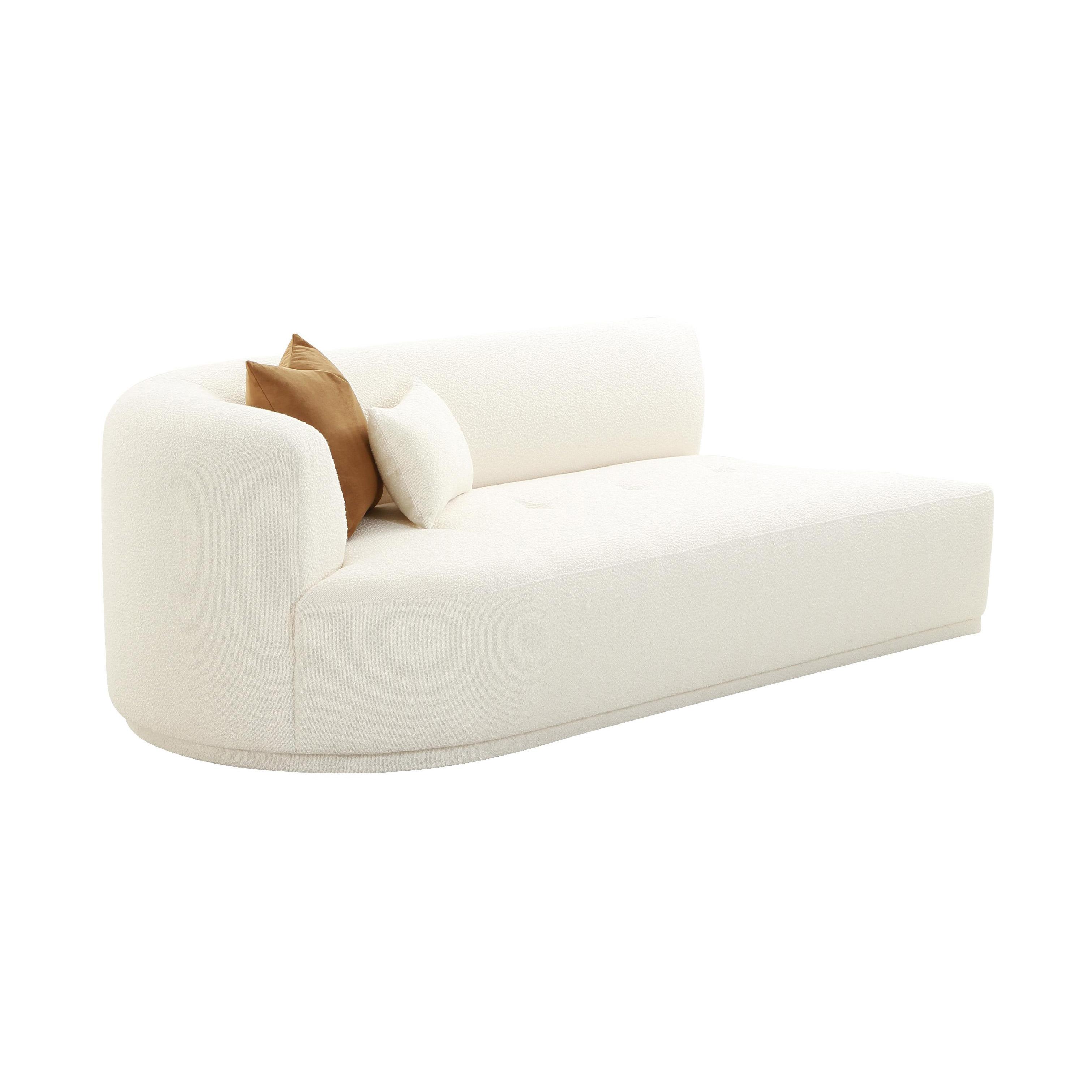 Fickle Cream Boucle Modular LAF Loveseat - UK