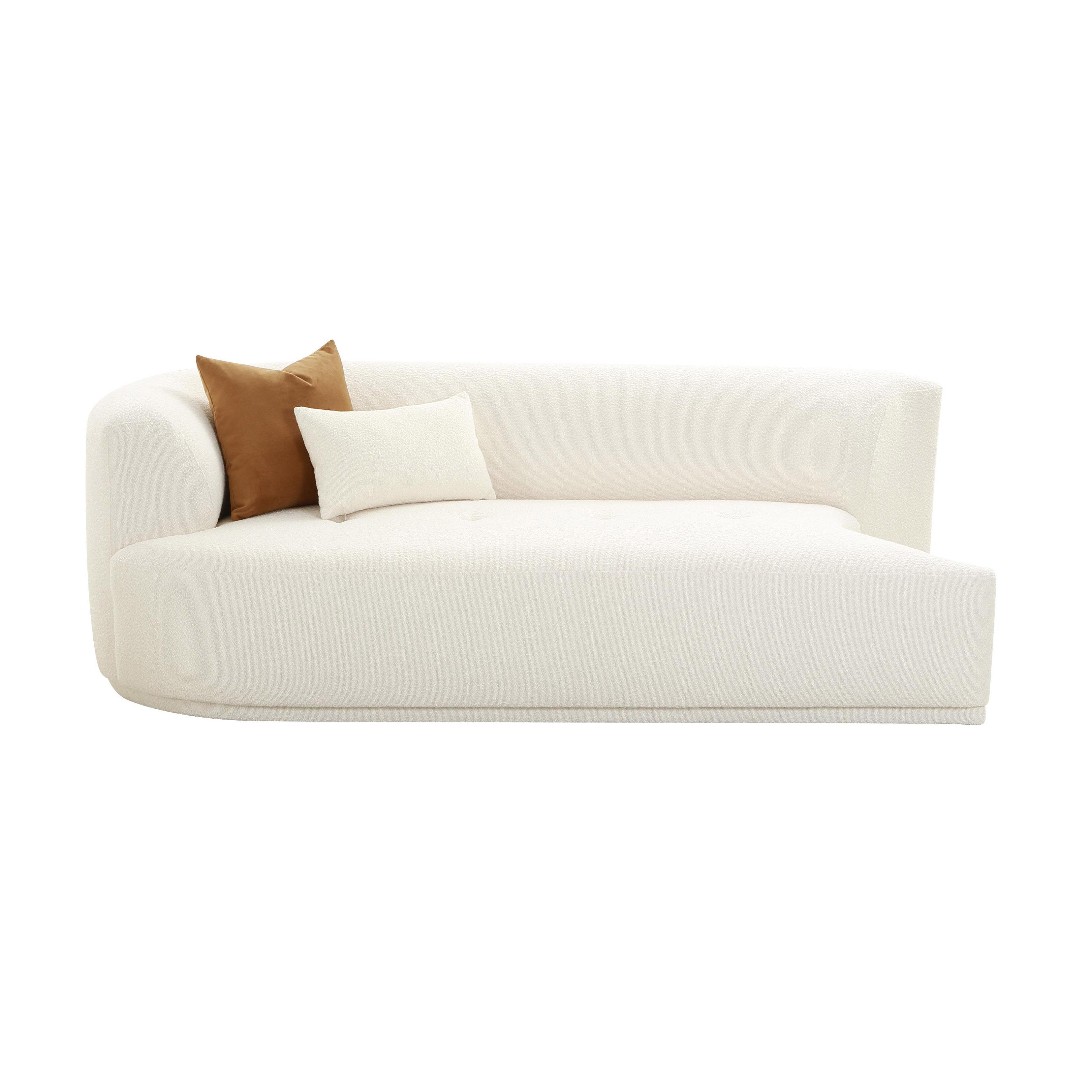 Fickle Cream Boucle Modular LAF Loveseat - UK