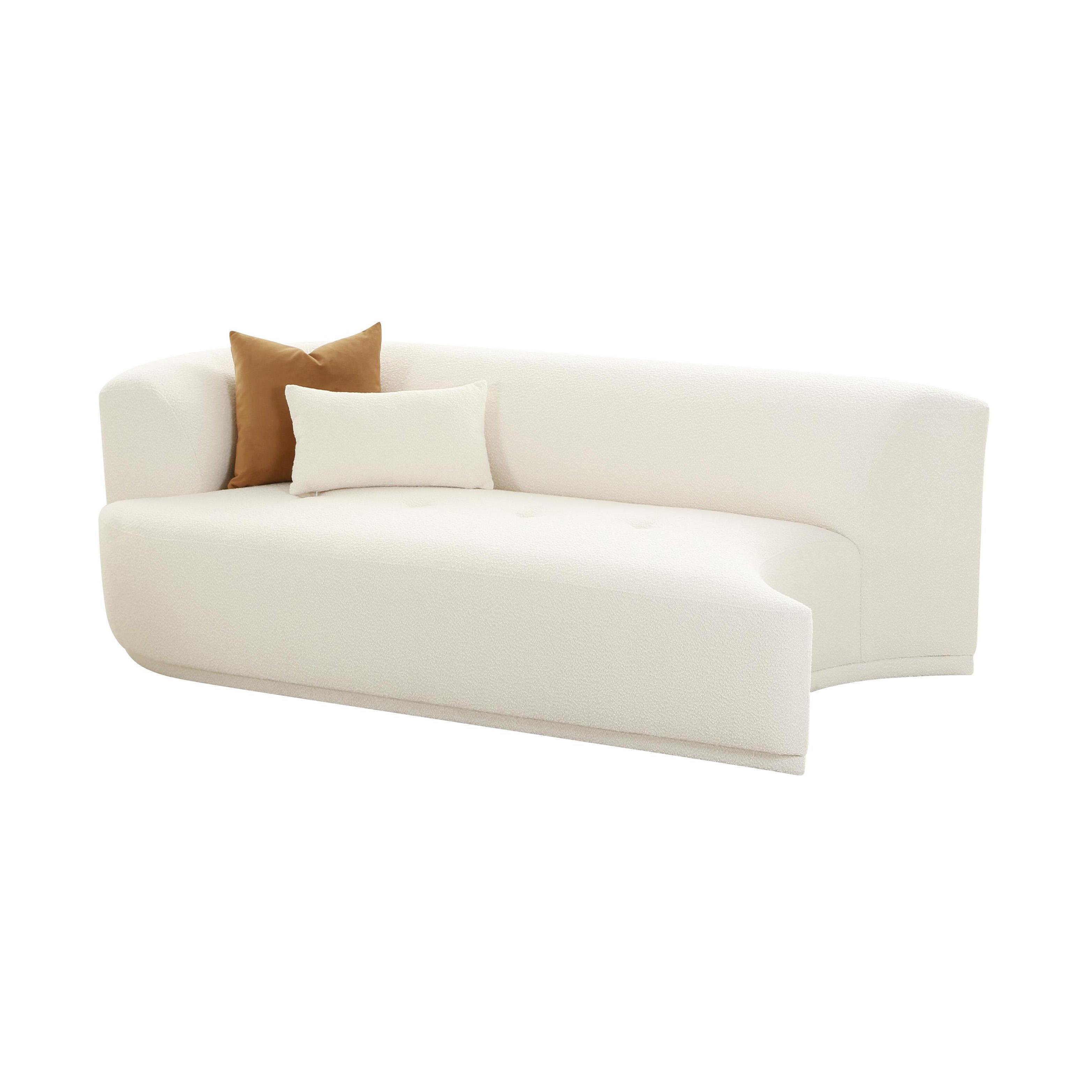 Fickle Cream Boucle Modular LAF Loveseat - UK