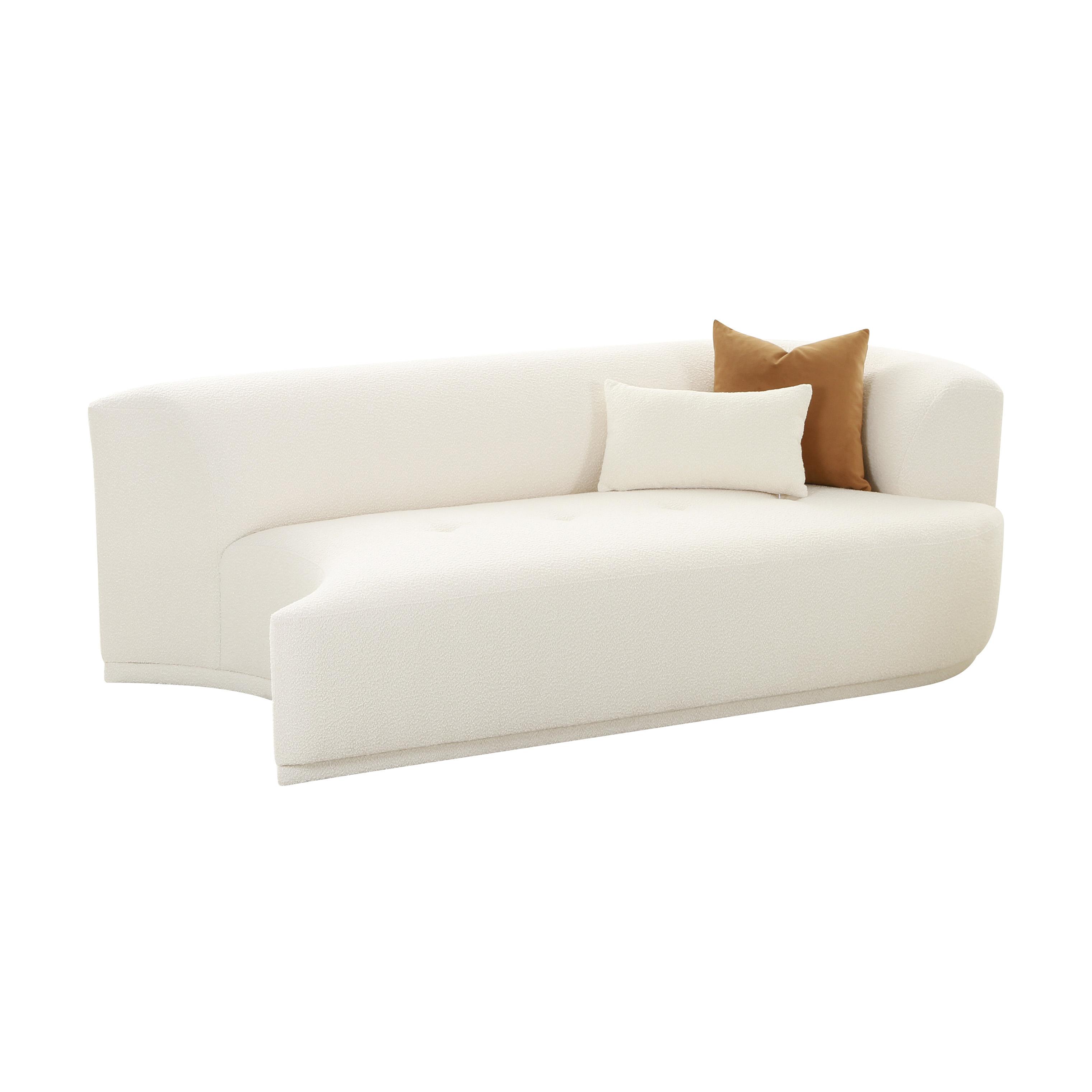 Fickle Cream Boucle Modular RAF Loveseat - UK