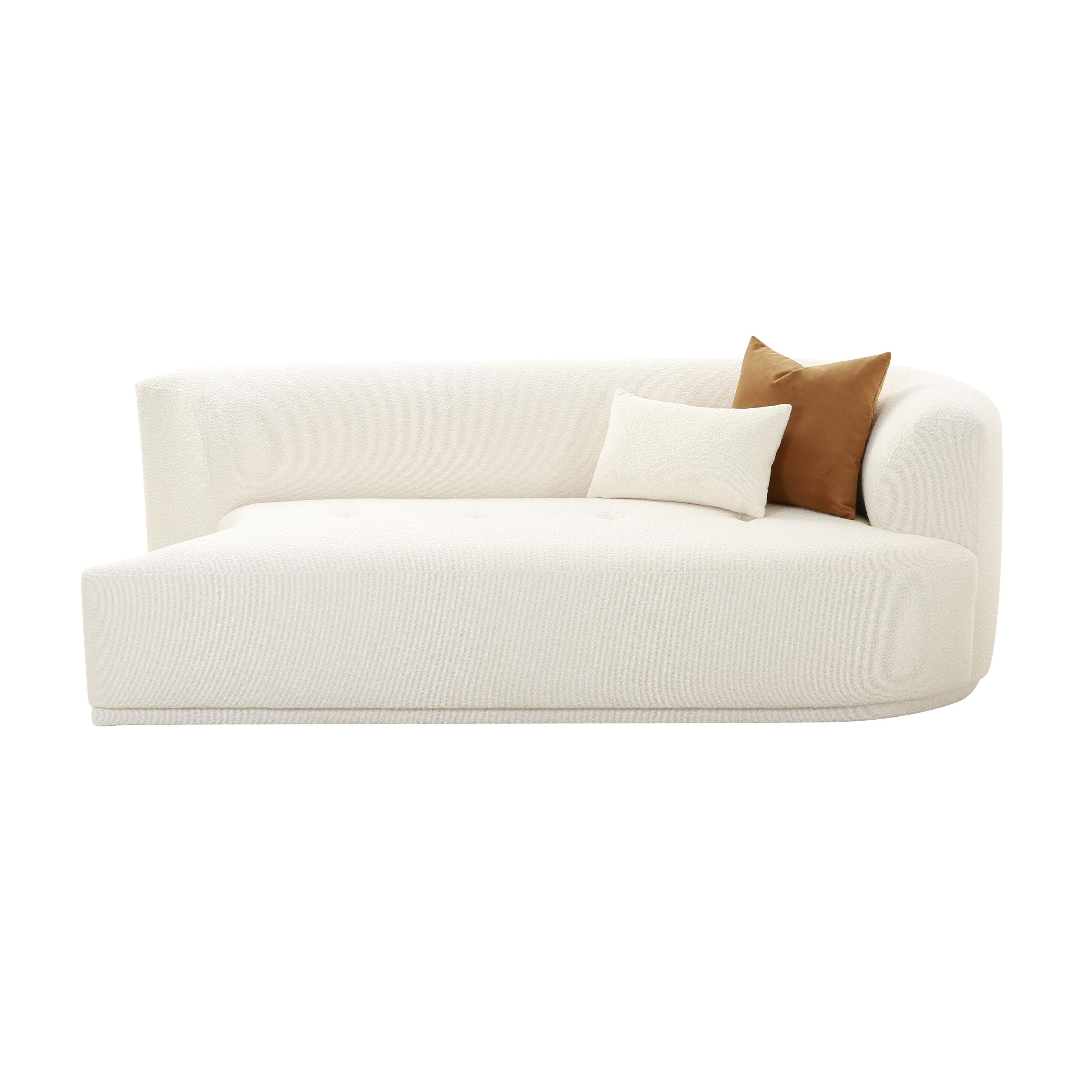 Fickle Cream Boucle Modular RAF Loveseat - UK