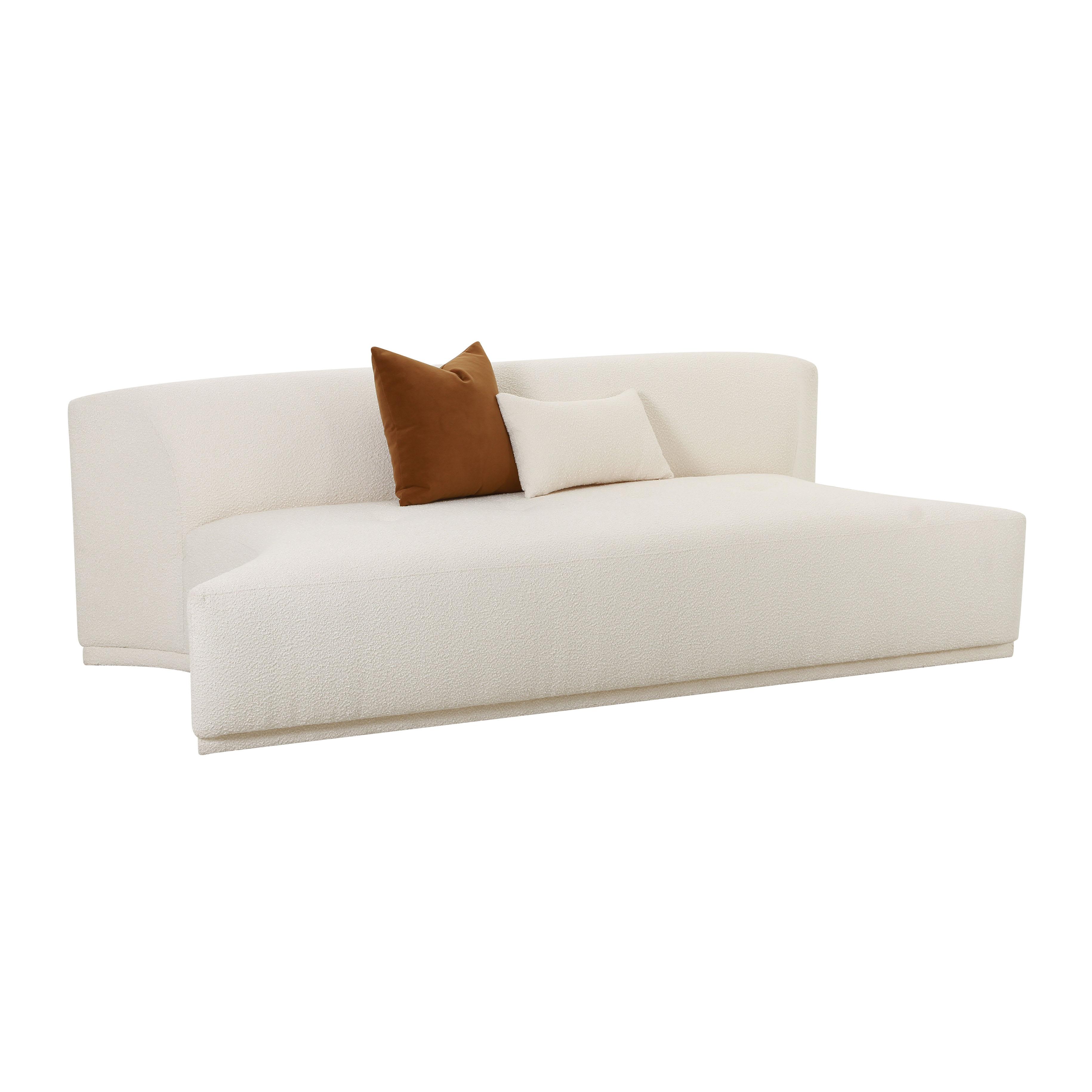 Fickle Cream Boucle Modular Armless Loveseat - UK