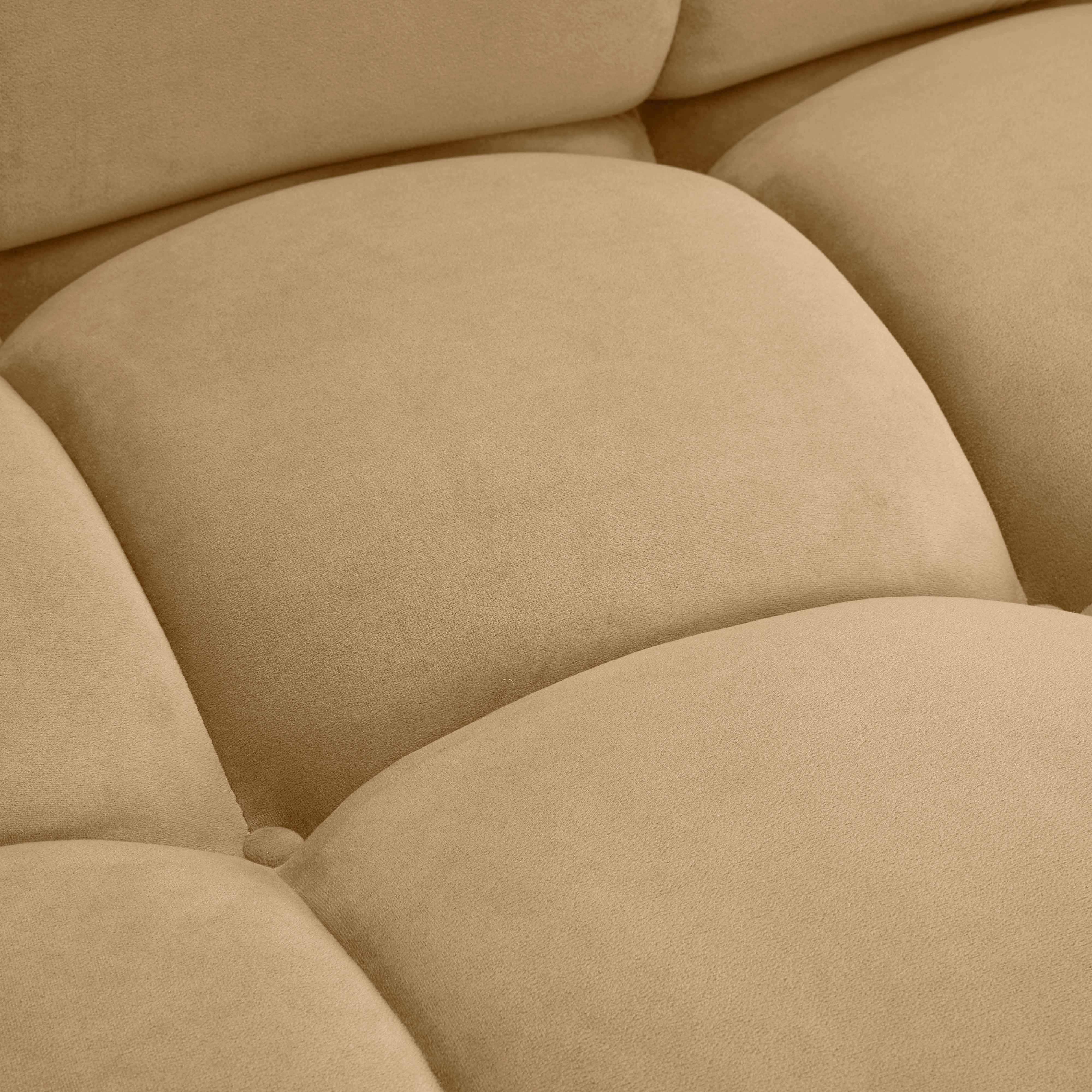 Calliope Cafe Au Lait Performance Velvet Modular Sofa