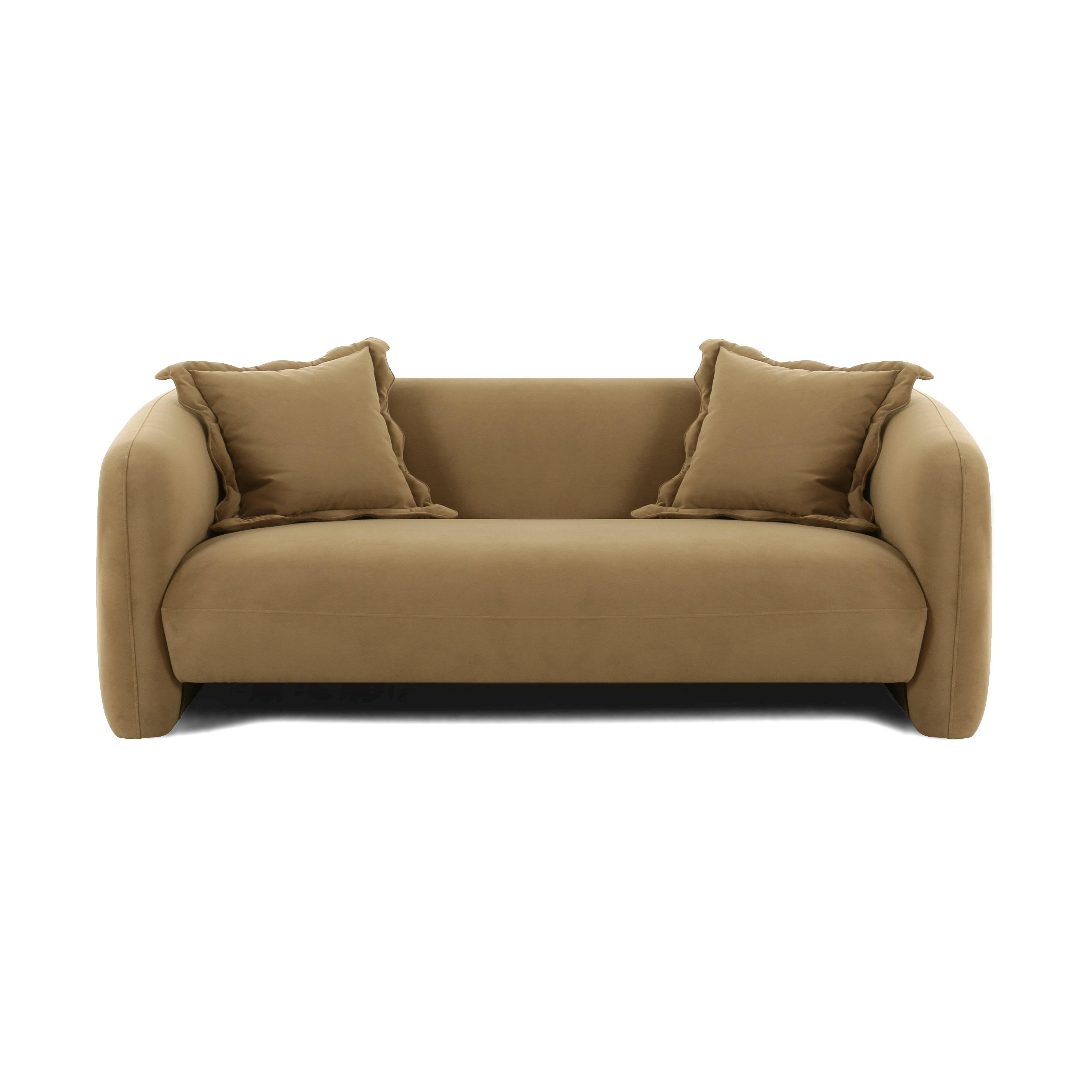 Lou Cafe Au Lait Performance Velvet Loveseat