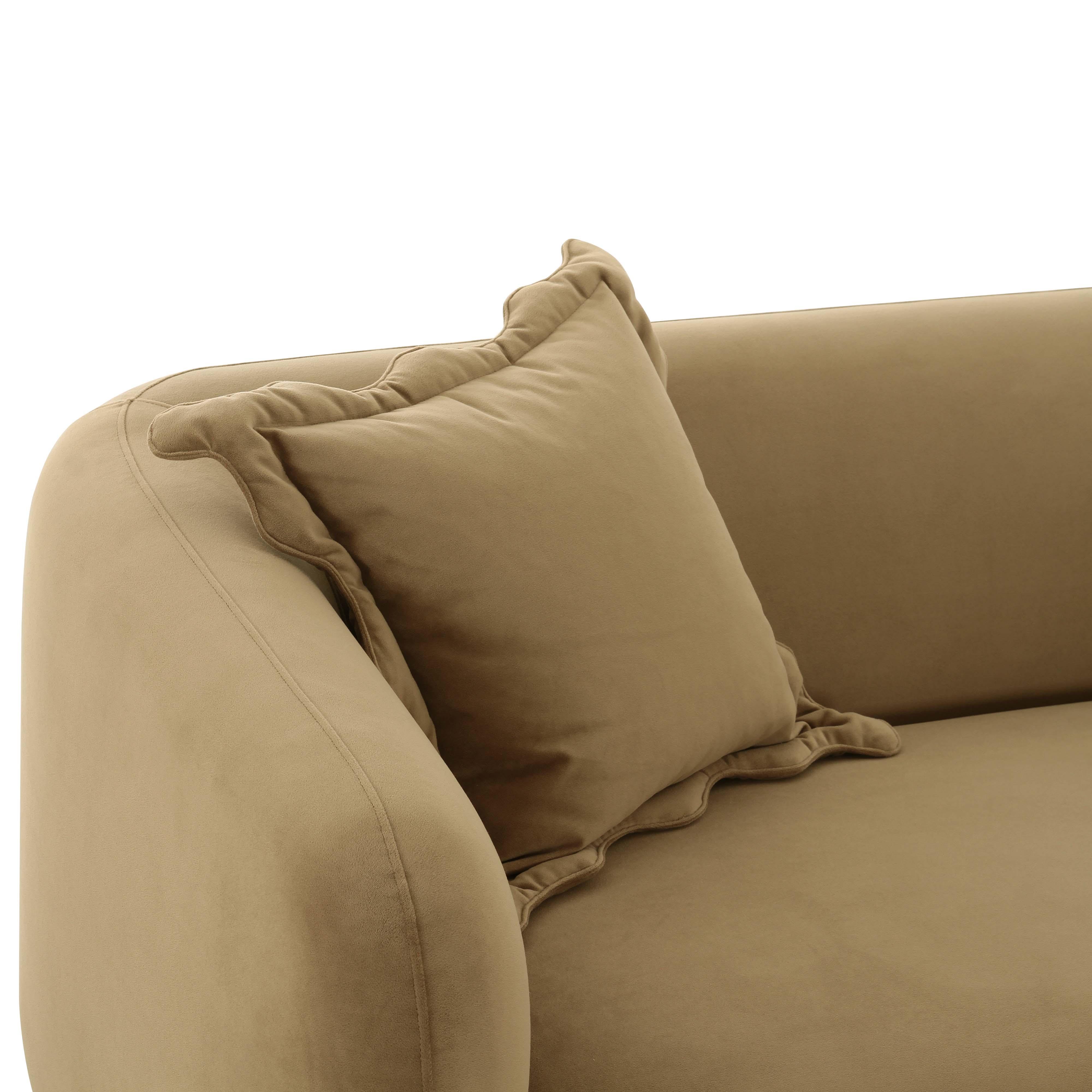 Lou Cafe Au Lait Performance Velvet Loveseat