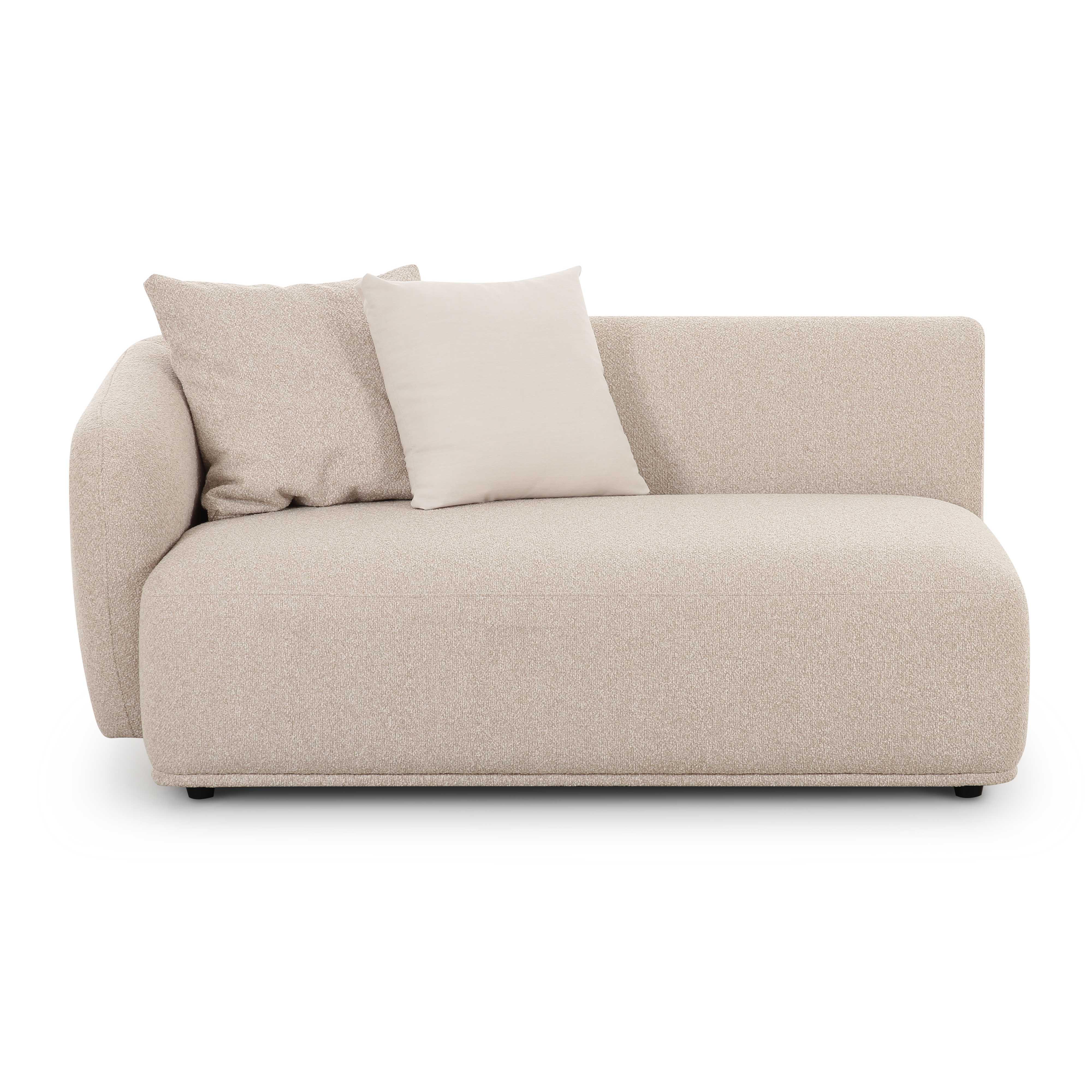 Sylvie Cream Boucle Left Arm 2-Seater Loveseat