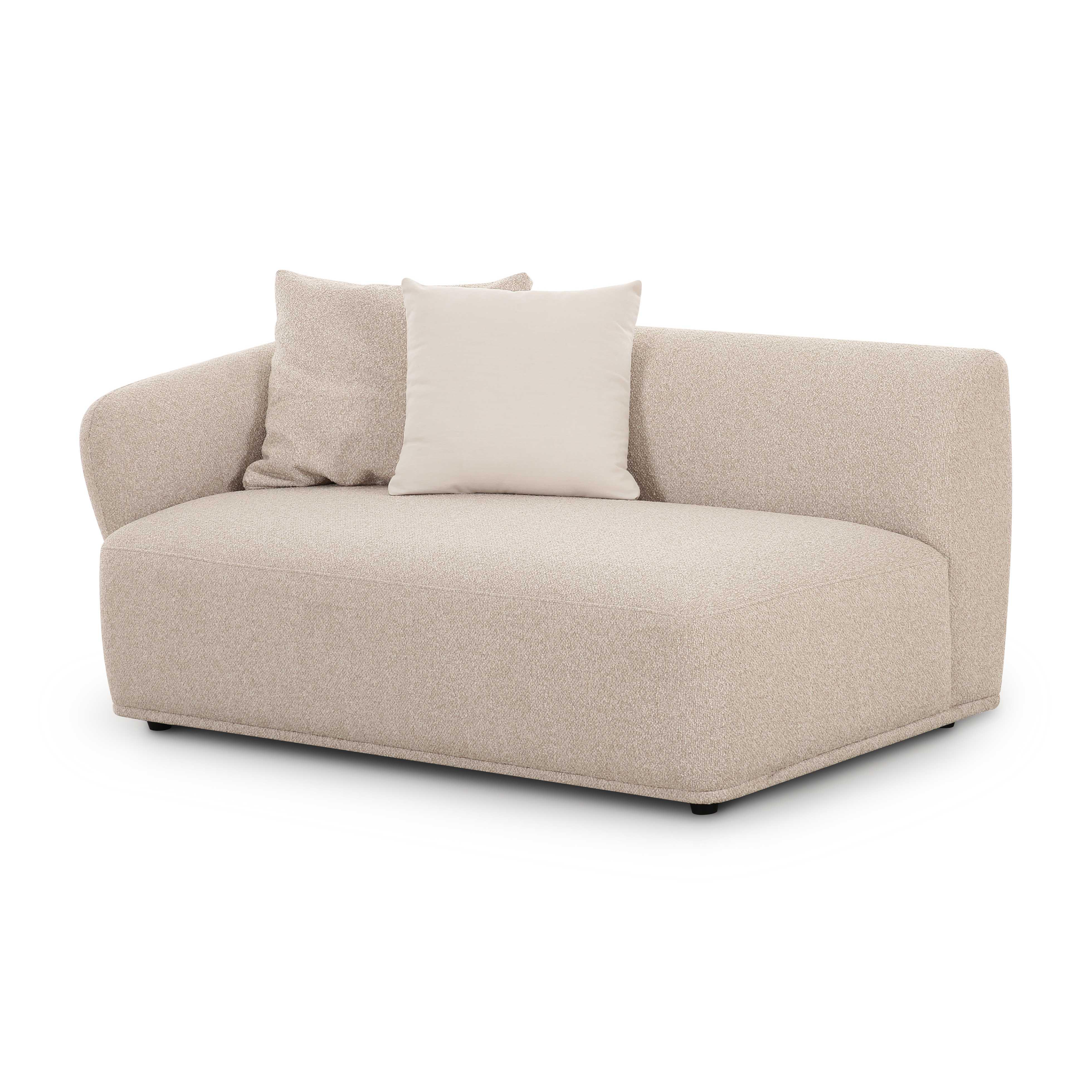 Sylvie Cream Boucle Left Arm 2-Seater Loveseat