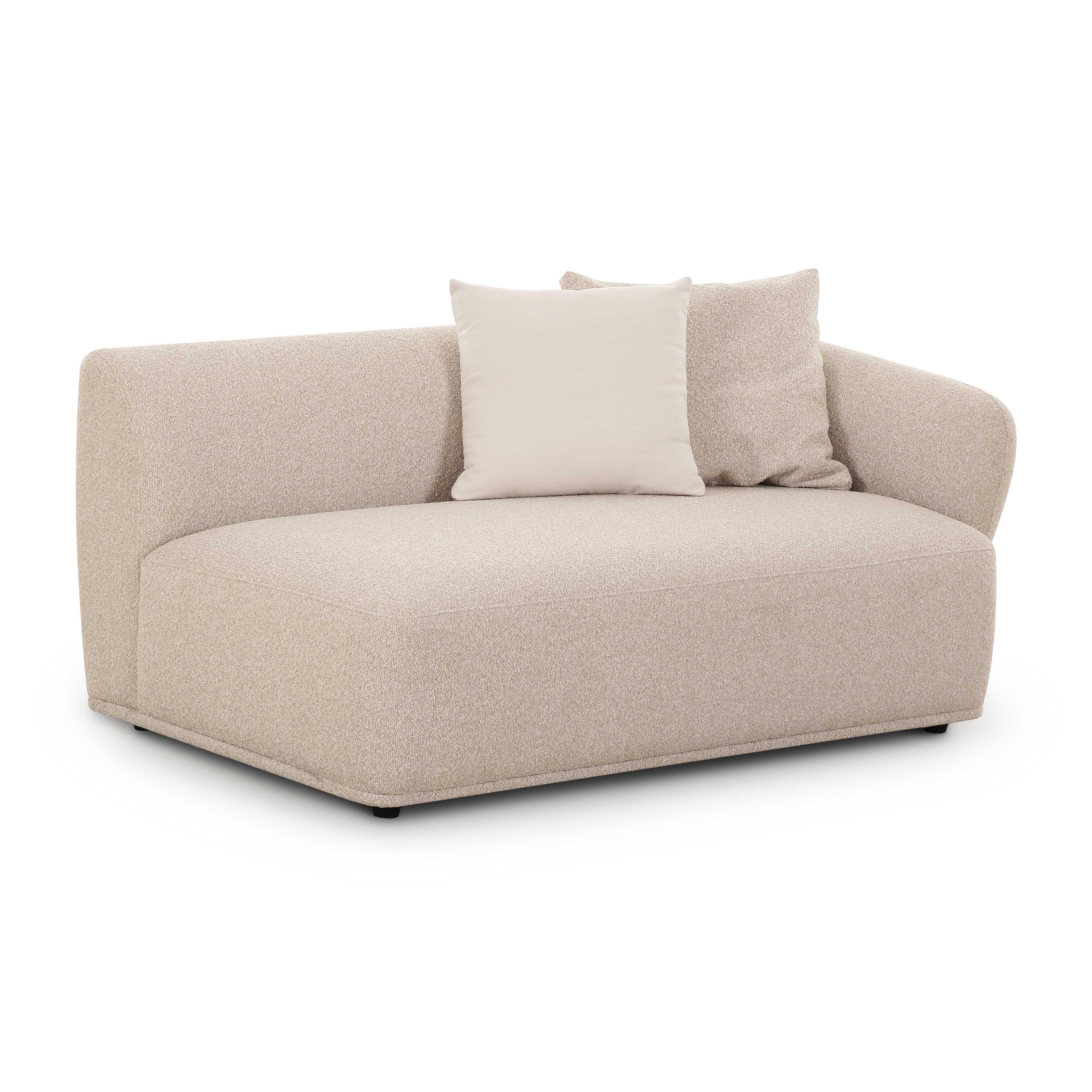 Sylvie Cream Boucle Right Arm 2-Seater Loveseat