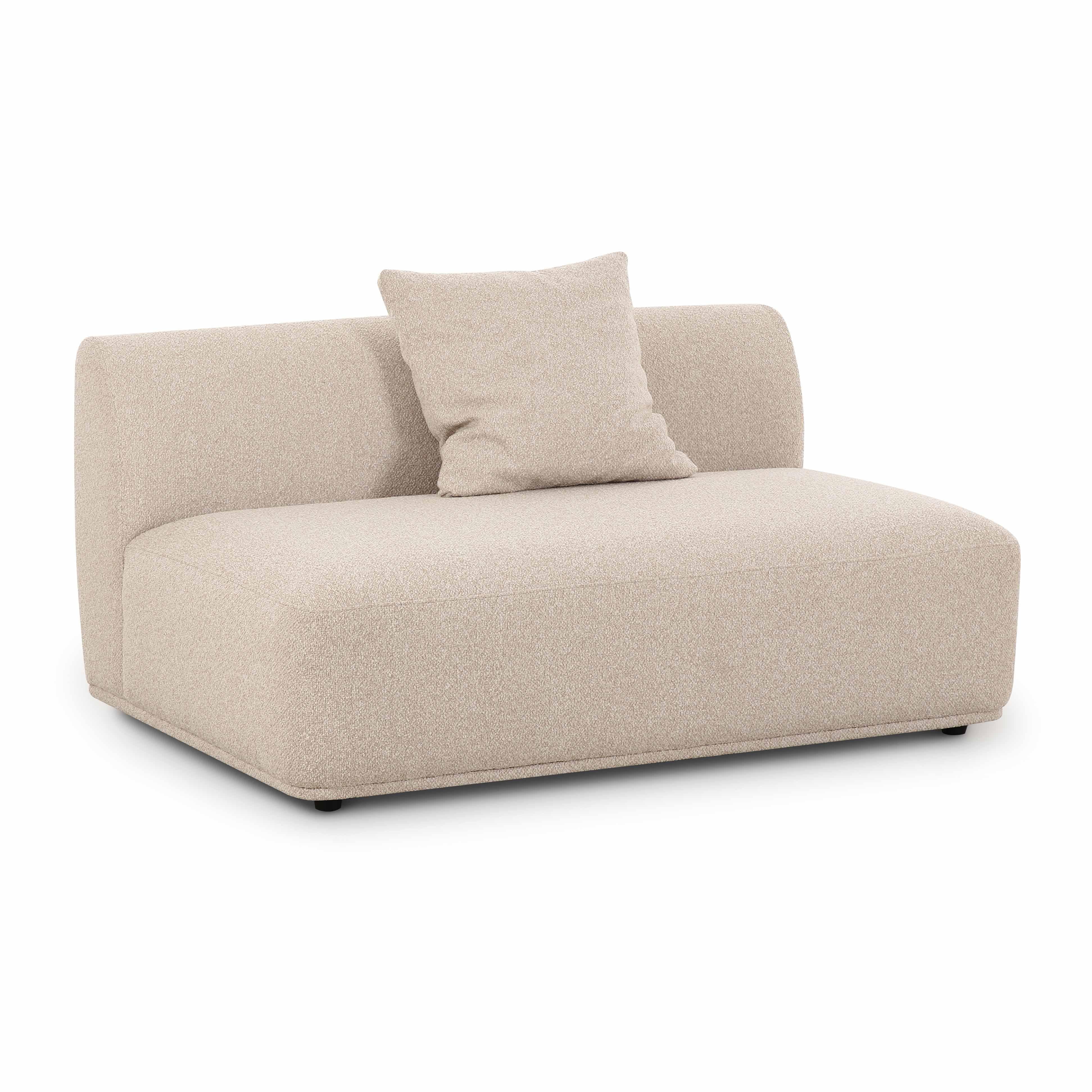 Sylvie Cream Boucle Armless 2-seater