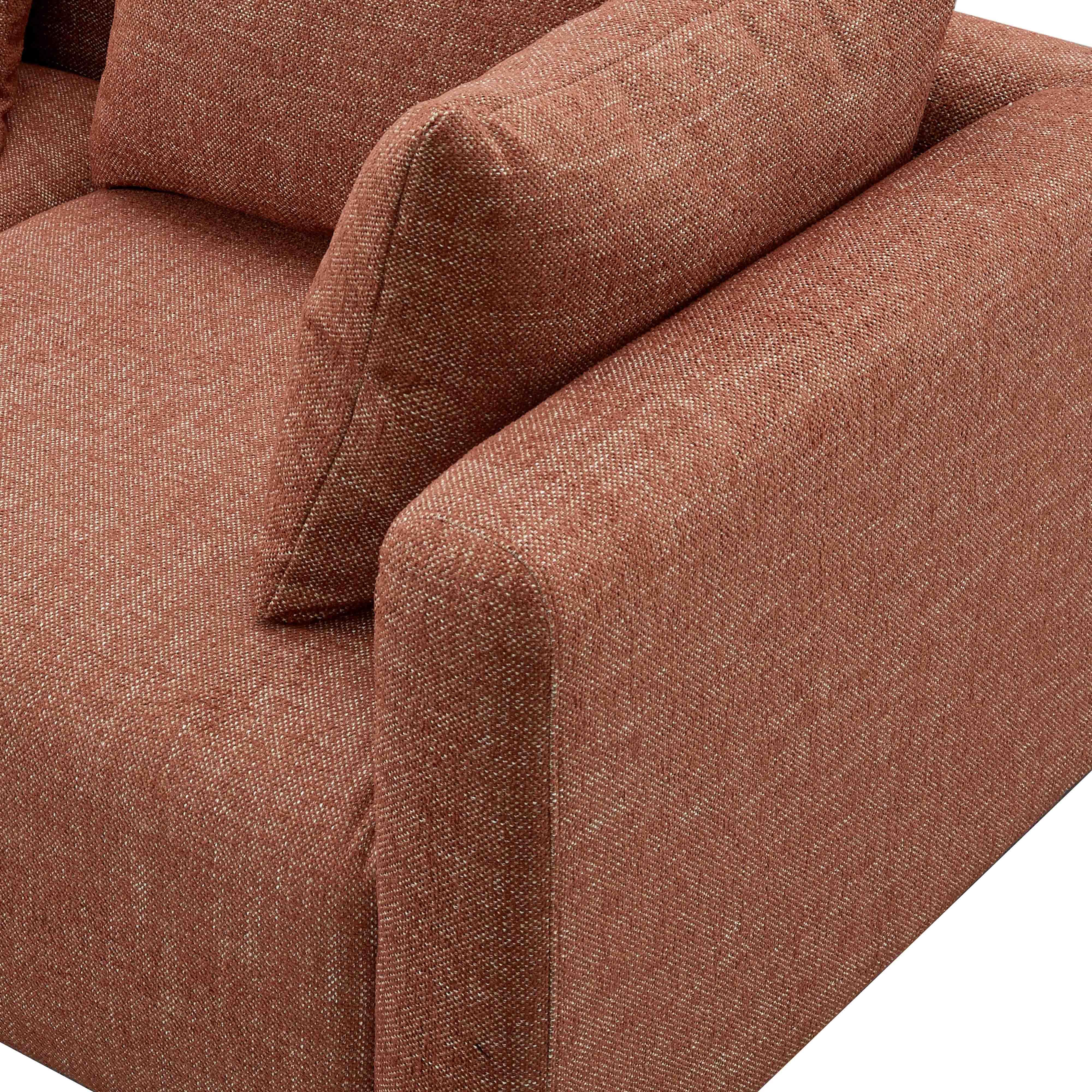 Hangover Sedona Red Textured Fabric Loveseat