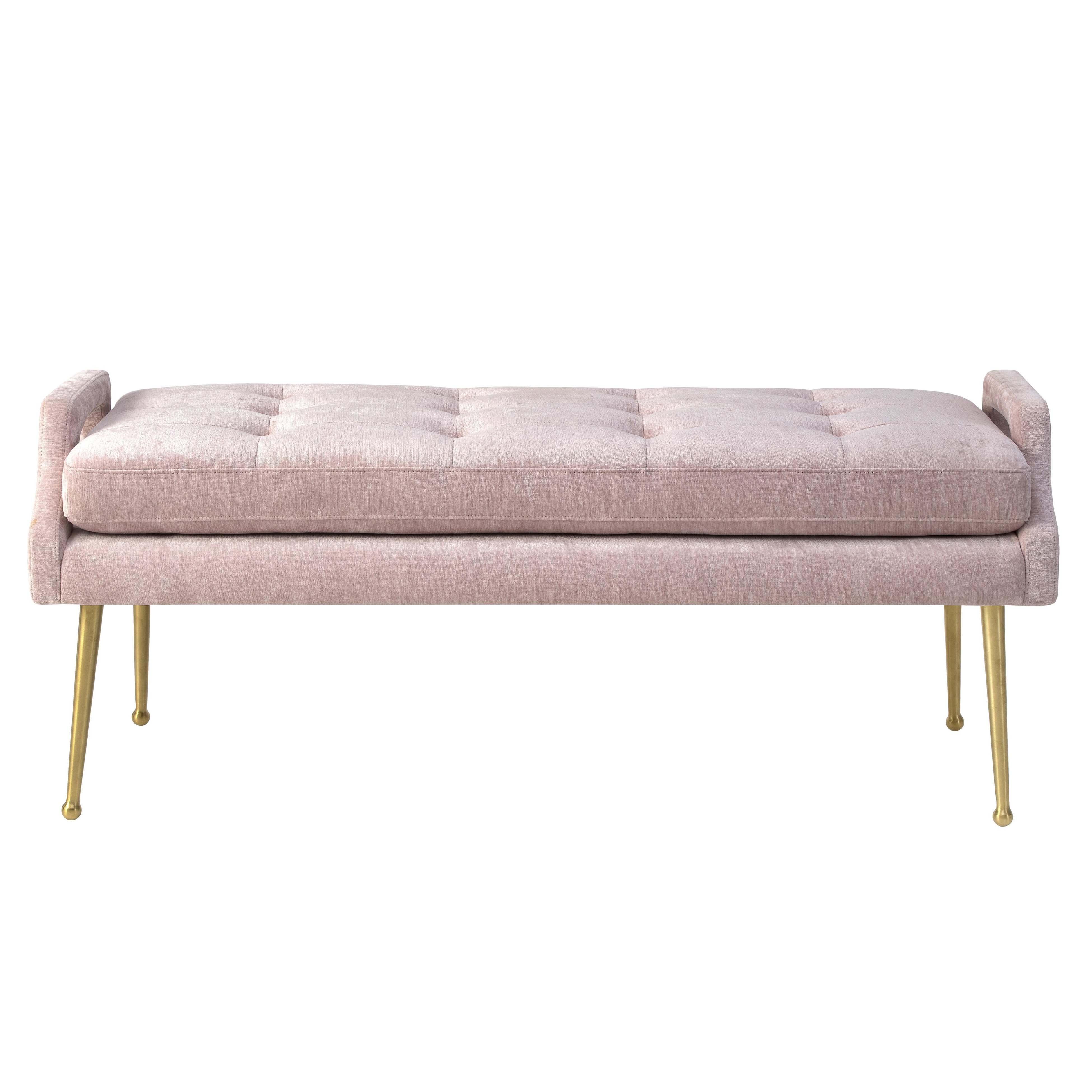 Eileen Slub Velvet Blush Bench