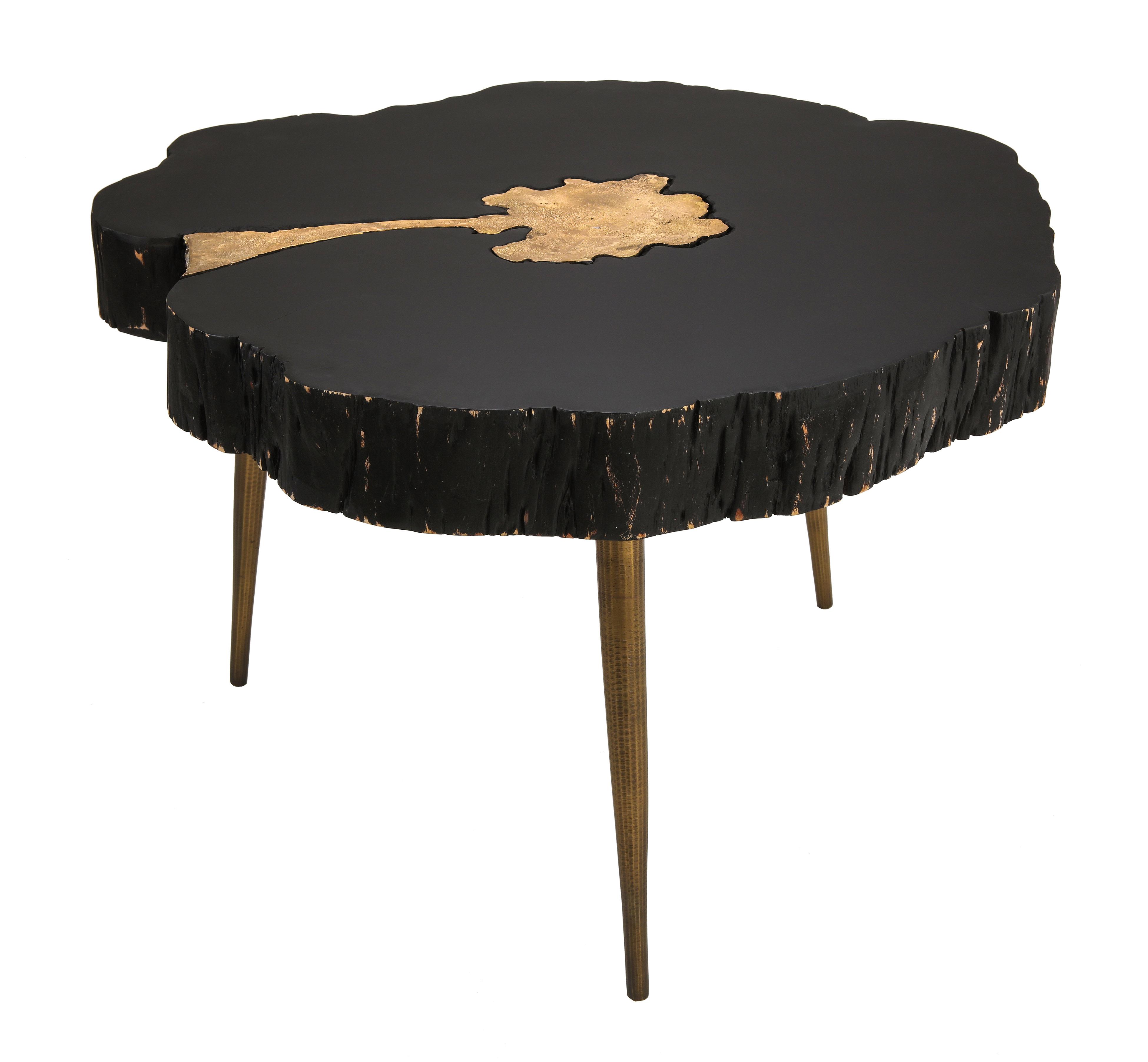 Timber Black and Brass Coffee Table