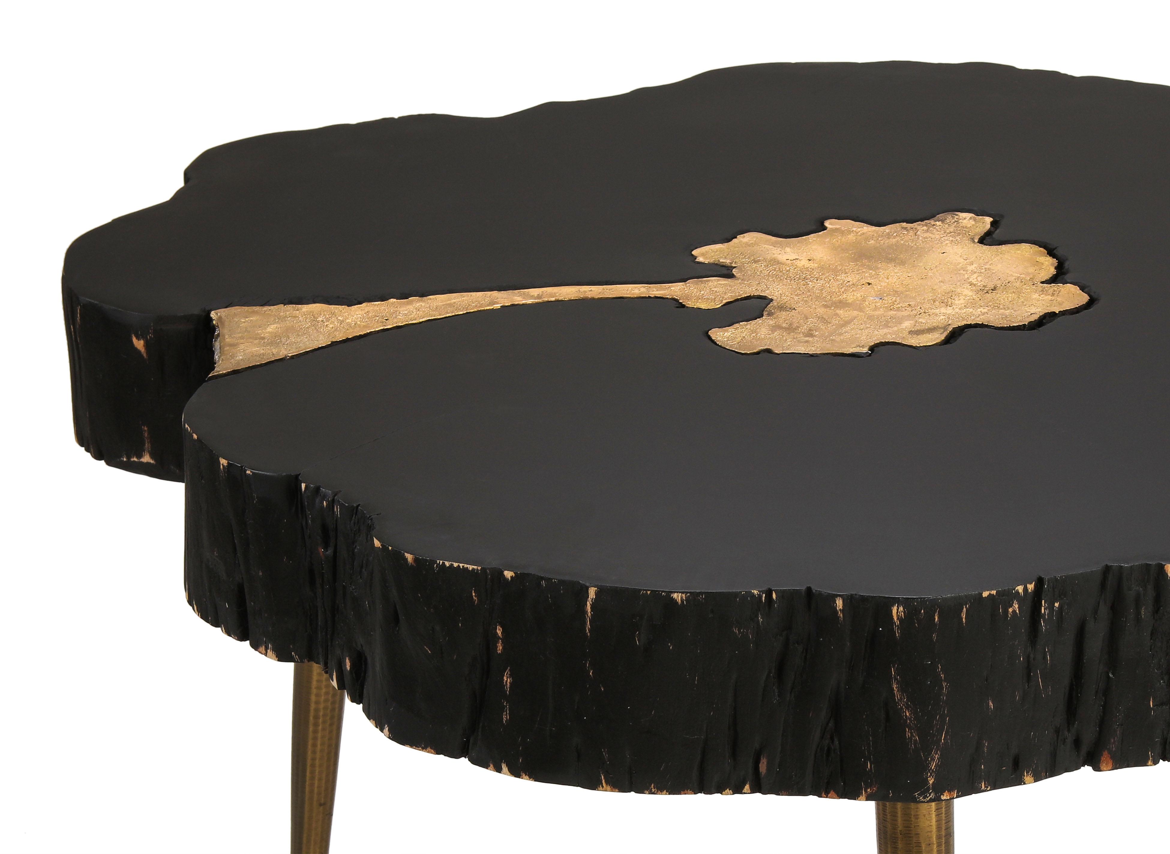 Timber Black and Brass Coffee Table