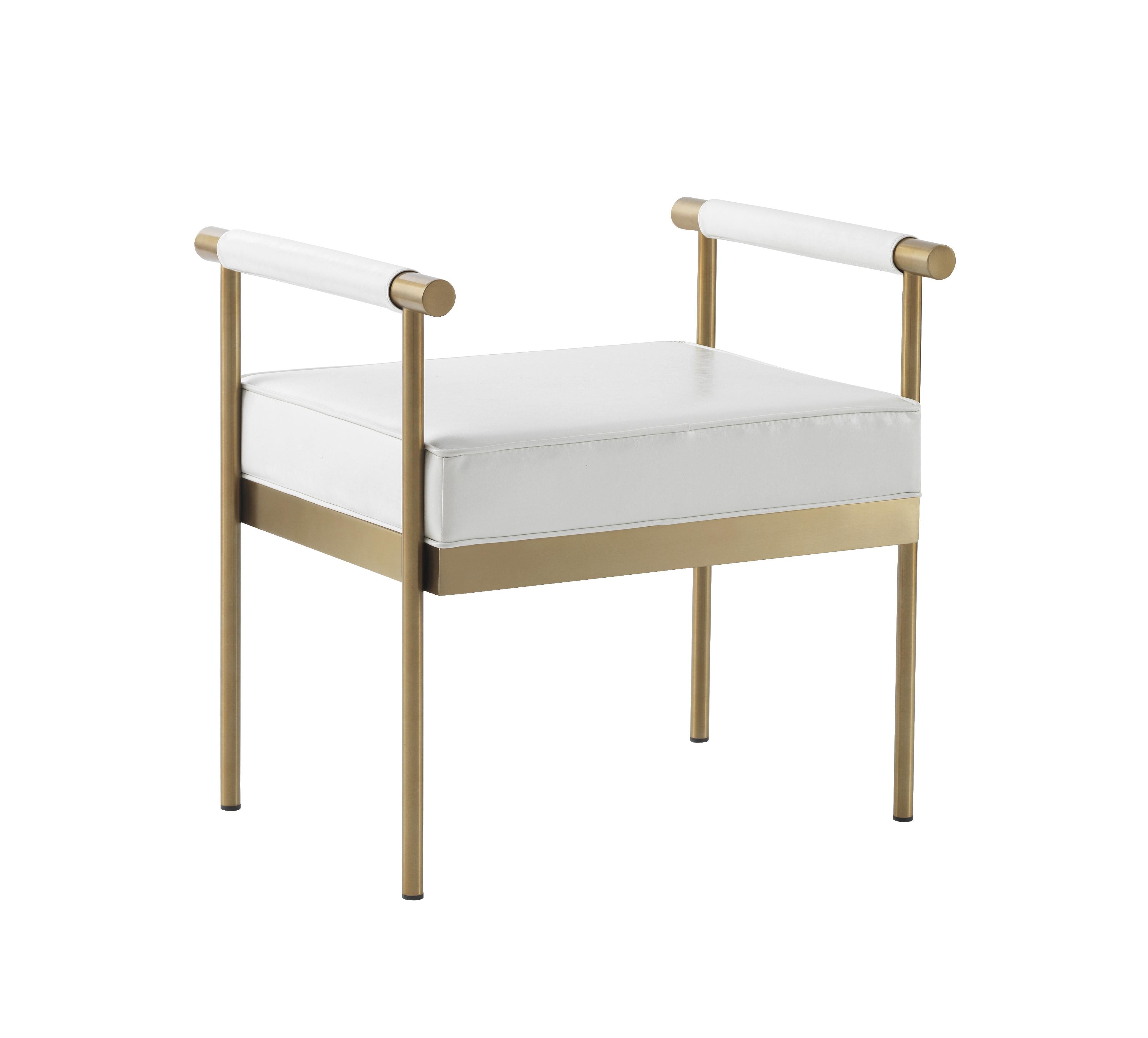 Diva White Performance Vegan Leather Bench - UK