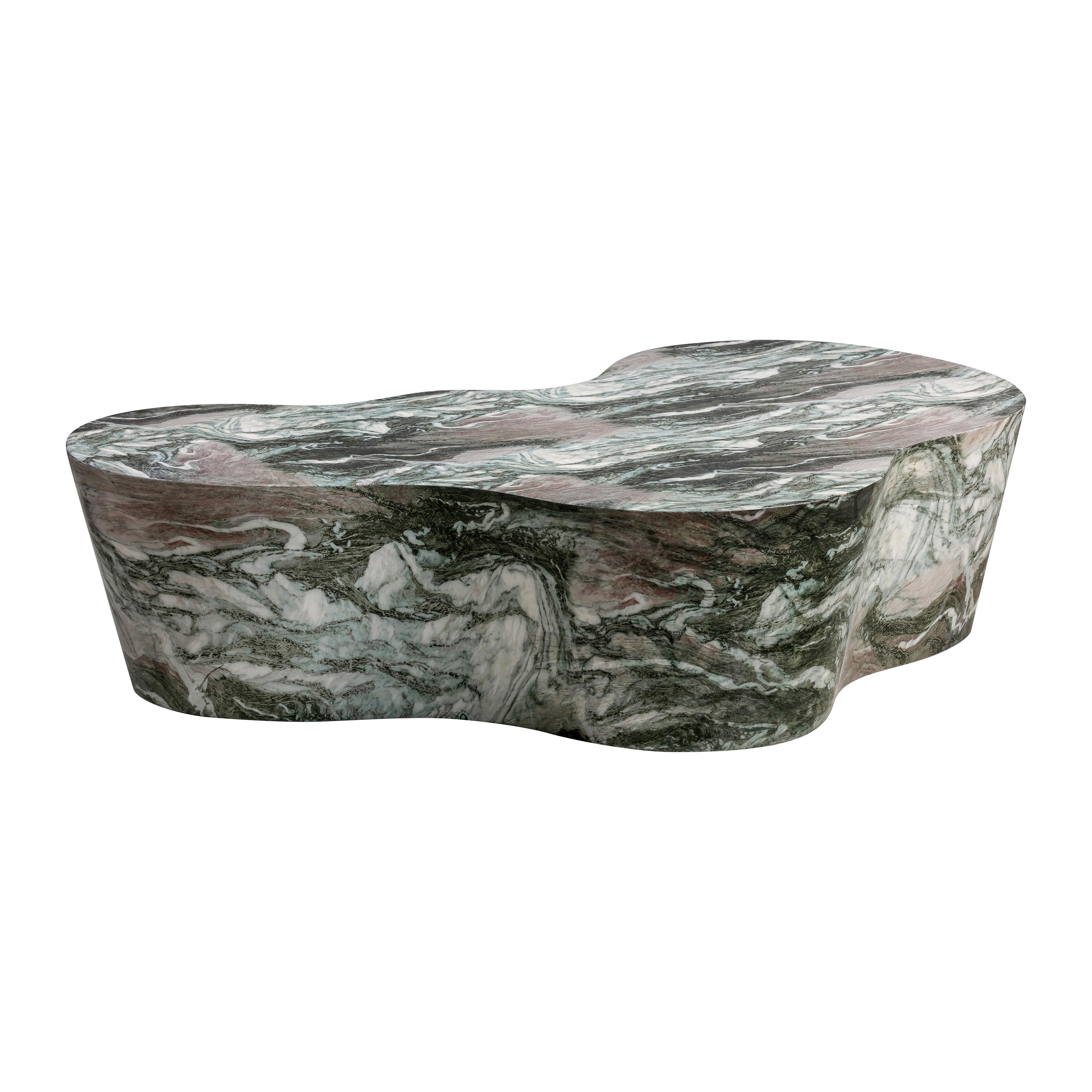 Slab Grey/Blush Faux Marble Coffee Table - UK