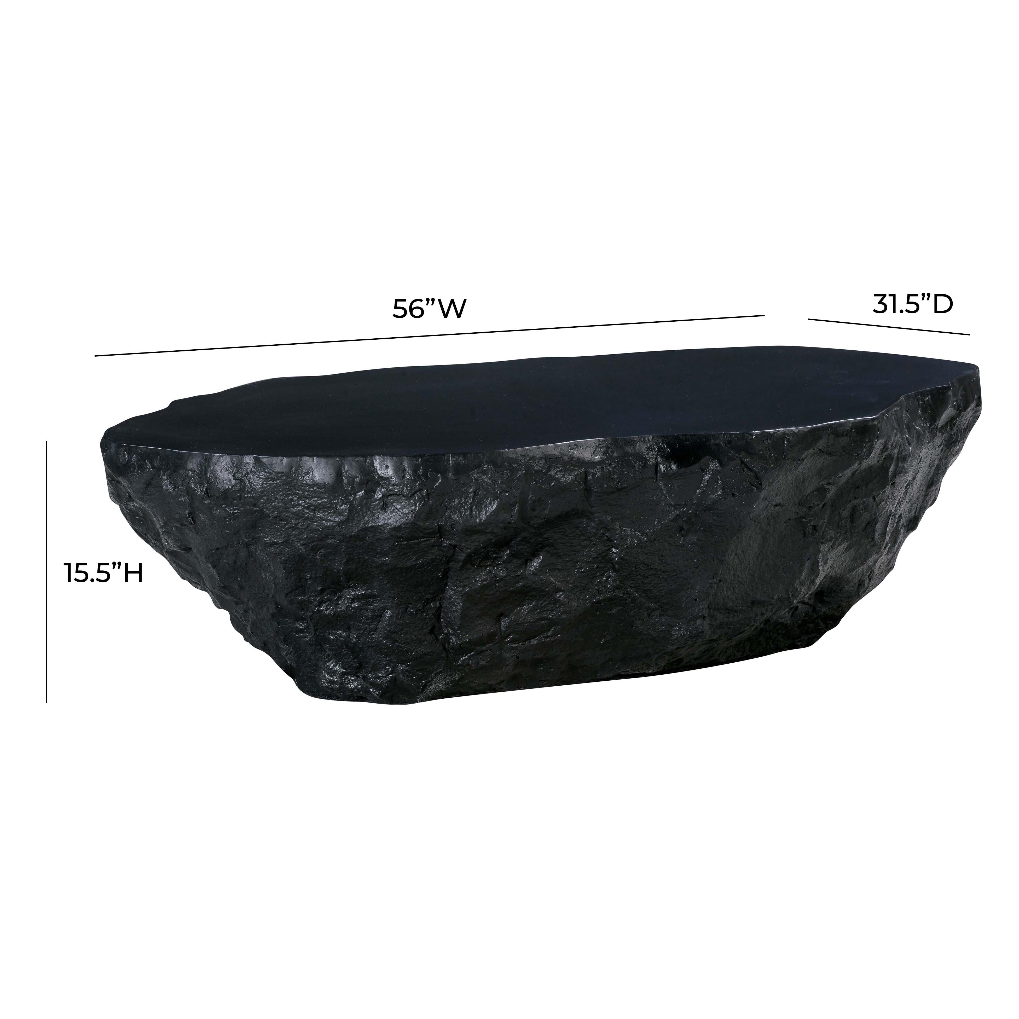 Crag Black Concrete Coffee Table